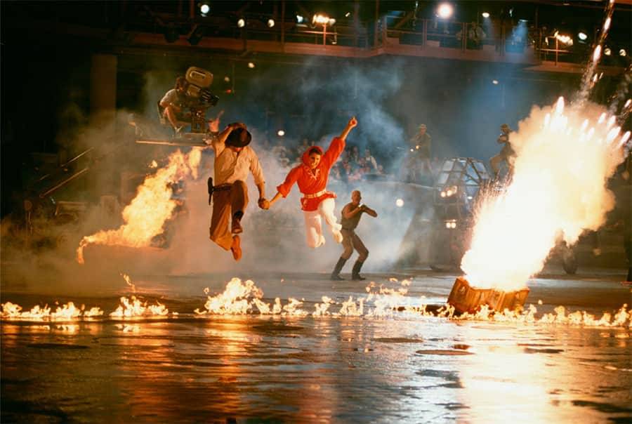 Indiana Jones and Marion in the Indiana Jones Epic Stunt Show Spectacular, 1991