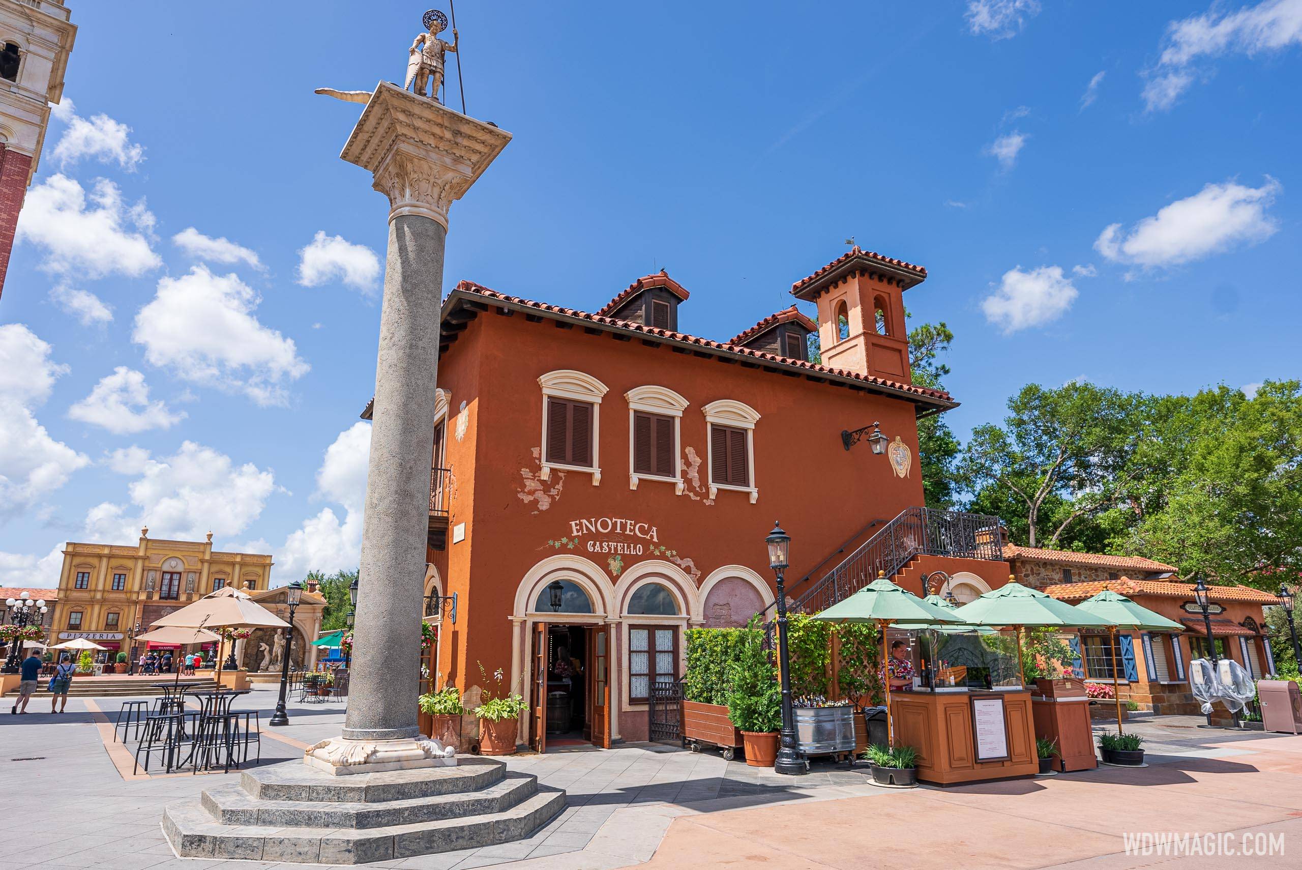 Italy Pavilion's Enoteca Castello at EPCOT repainted with a new look