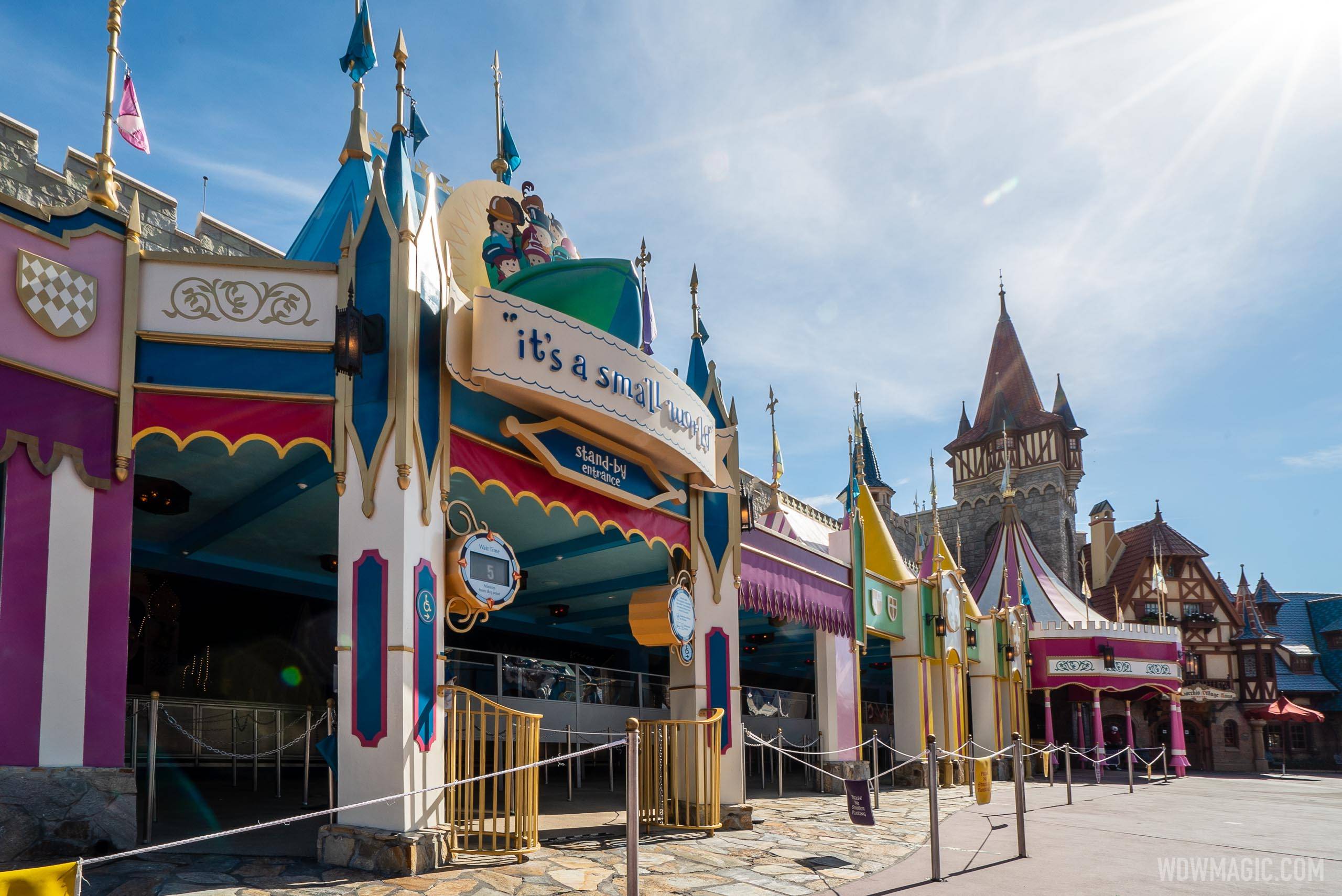 it's a small world queue refurbishment completed