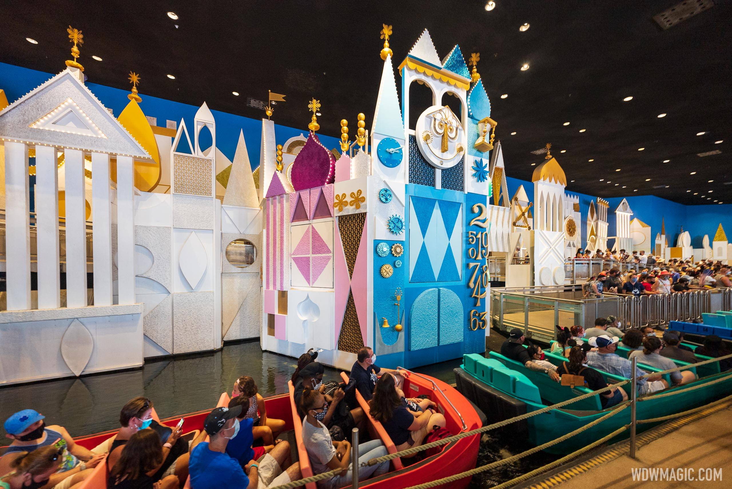 'it's a small world' reopens from short refurbishment with a new colorful loading area