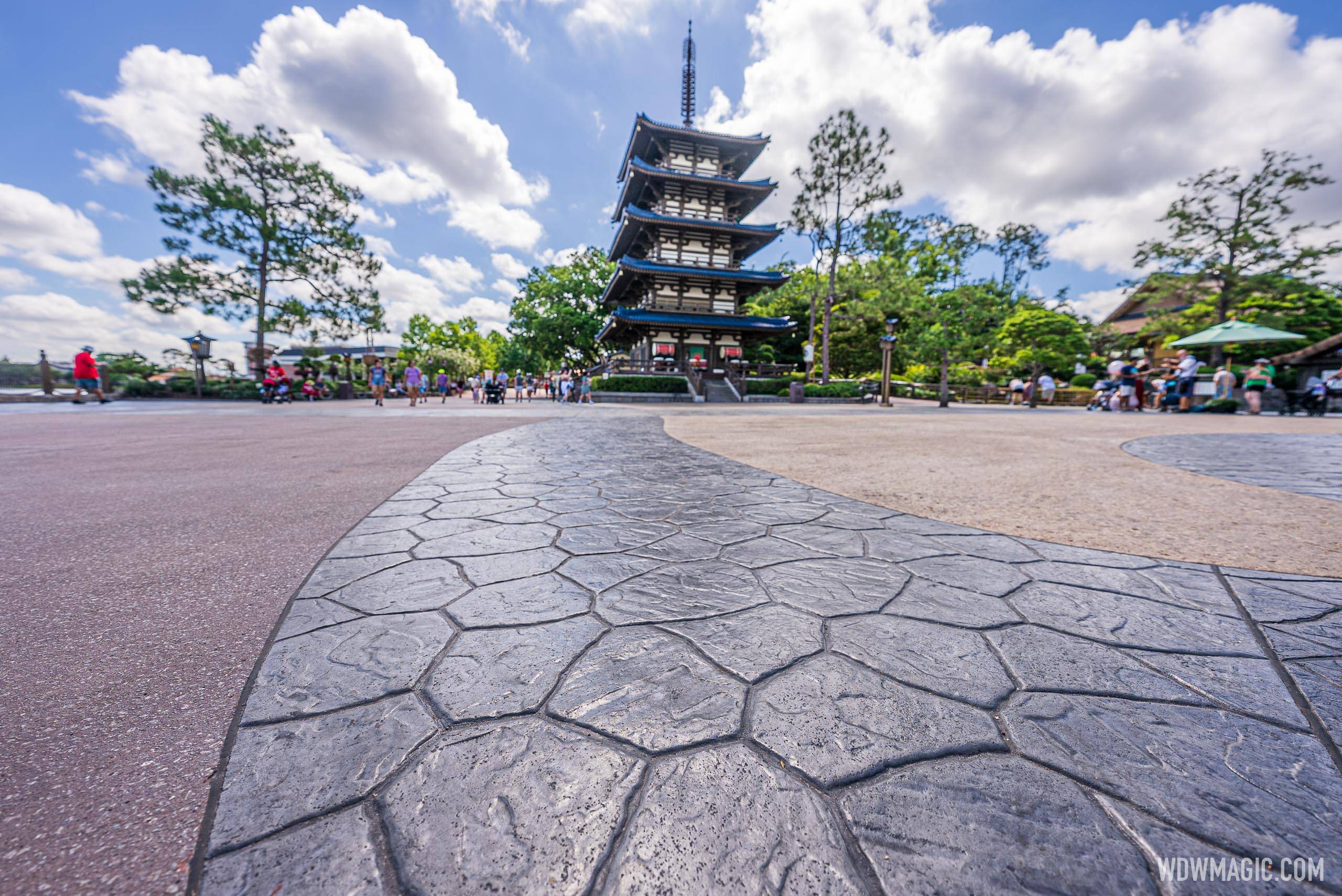 Improvements continue along the promenade at EPCOT's Japan pavilion