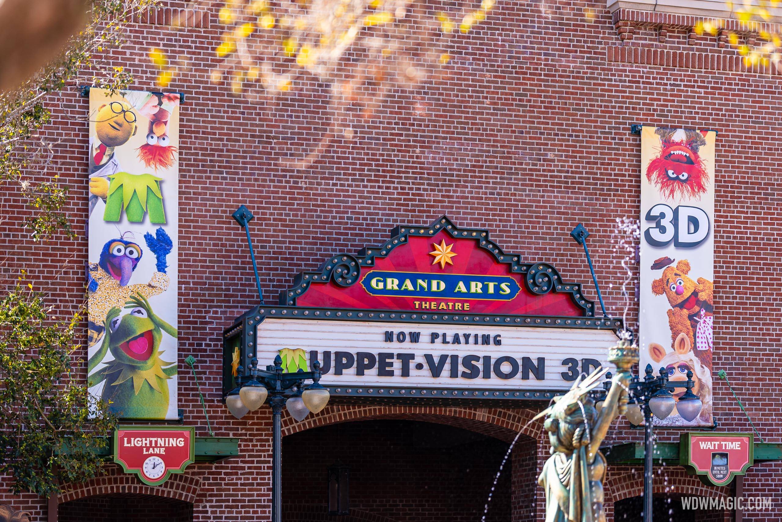 Replacement signage installed at MuppetVision 3D