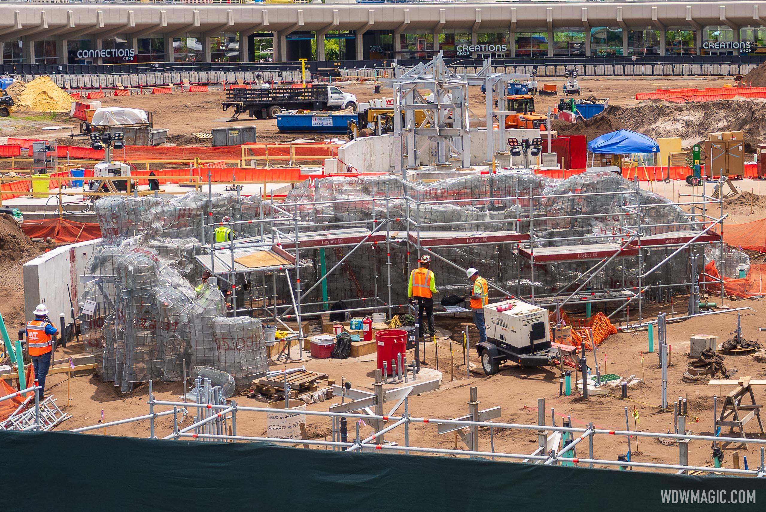 EPCOT's 'Journey of Water inspired by Moana' is showing real progress as rockwork begins to take shape