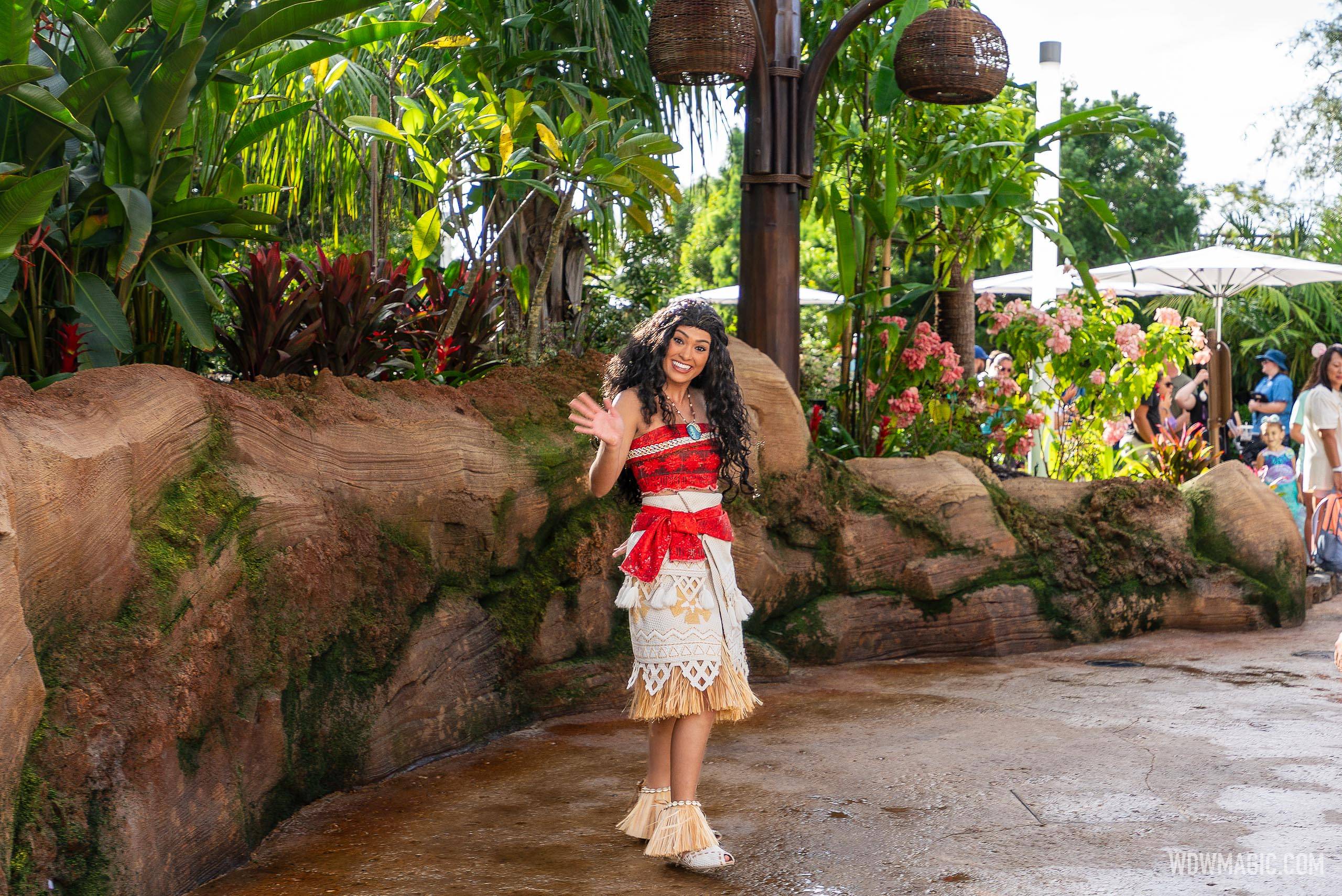 Moana character meet and greet at Journey of Water in EPCOT