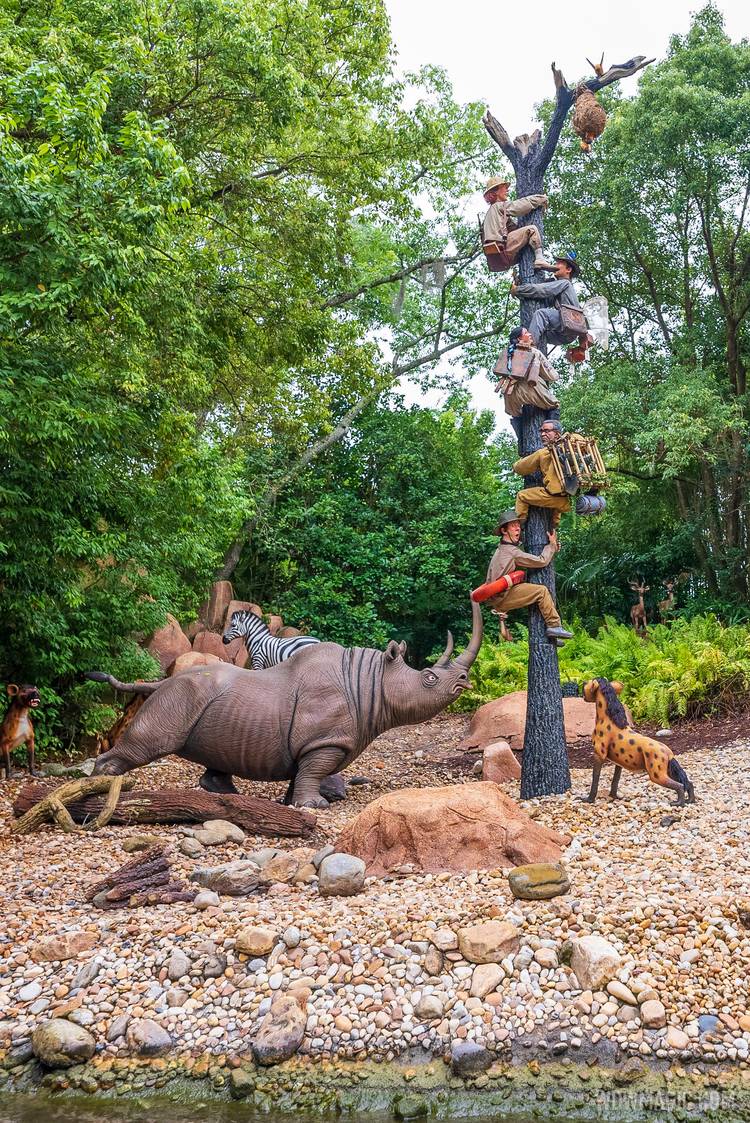 Skipper Felix gets animated as the trapped skipper scene is completed at the Jungle Cruise Skipper Felix gets animated as the trapped skipper scene is completed at the Jungle Cruise