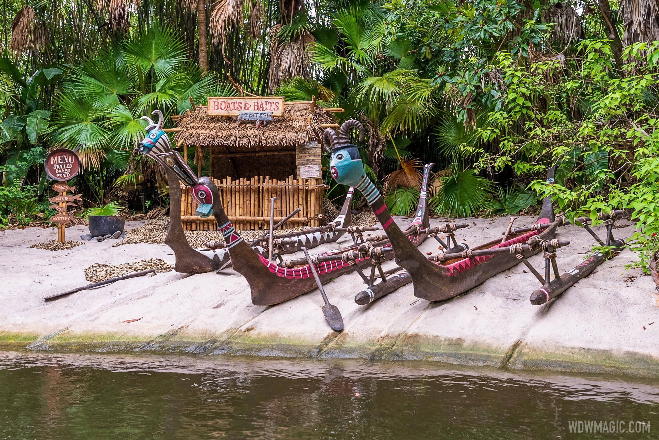 Third new scene installed at the Jungle Cruise - 'Boats and Baits - AND BITES'