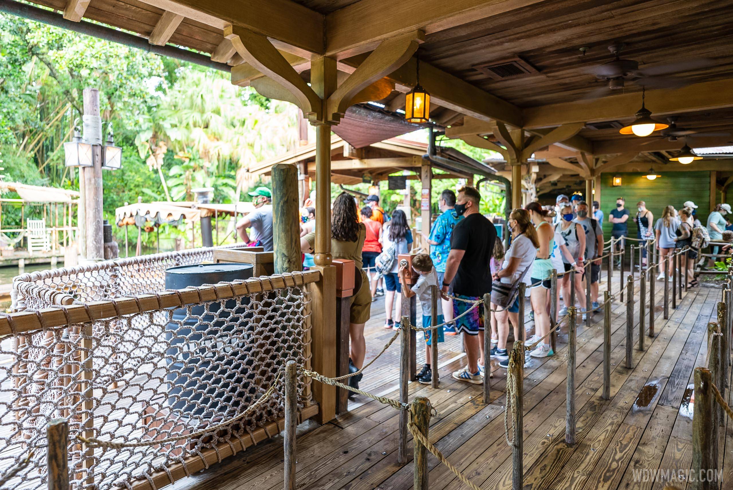 Physical distancing markers removed at Jungle Cruise