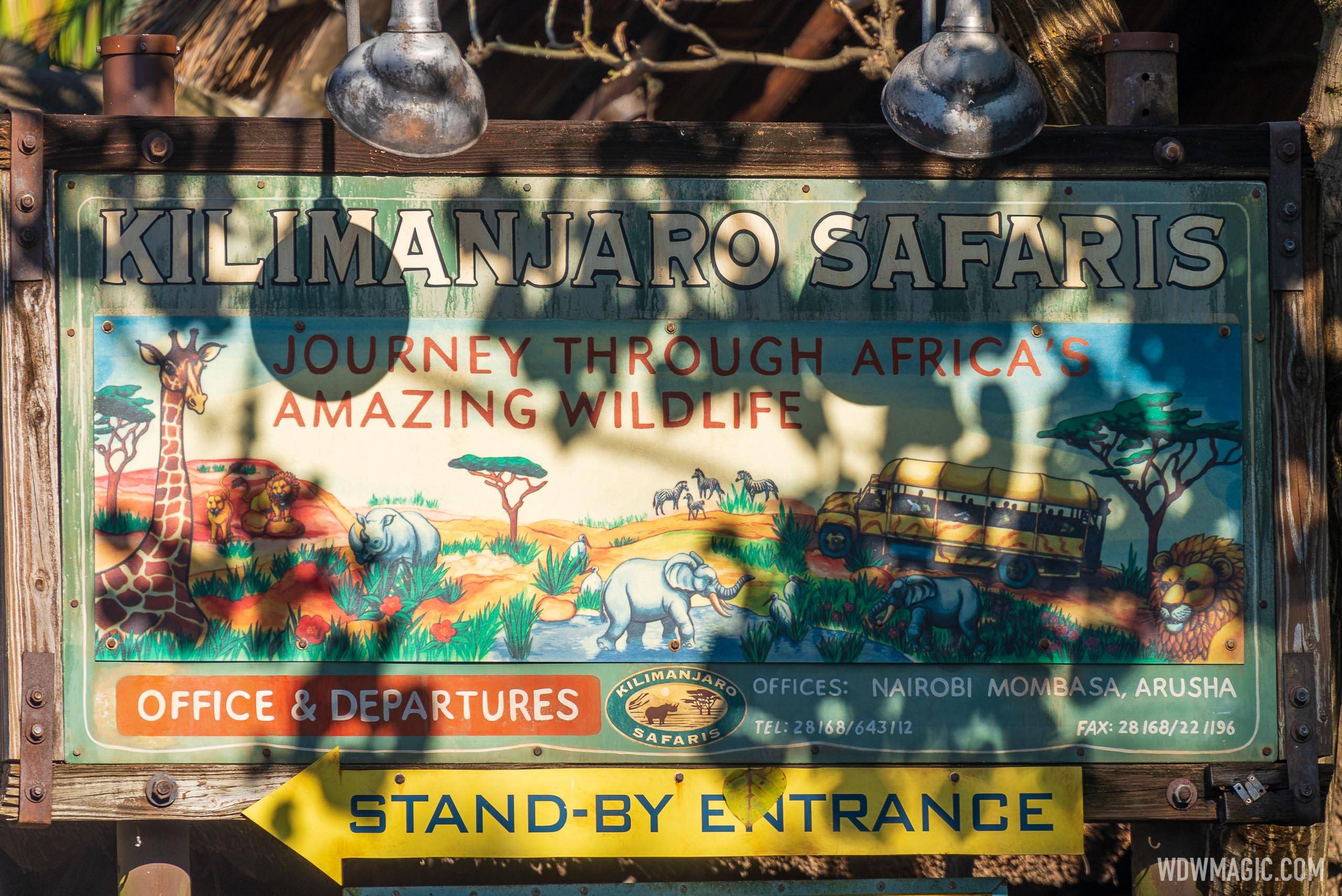 Kilimanjaro Safaris signage