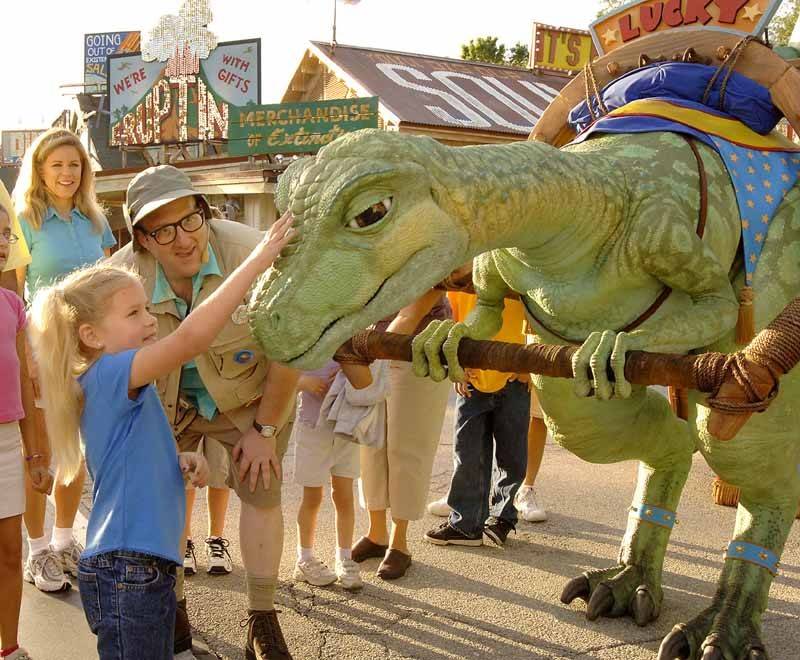 Lucky makes some test appearances in DinoLand