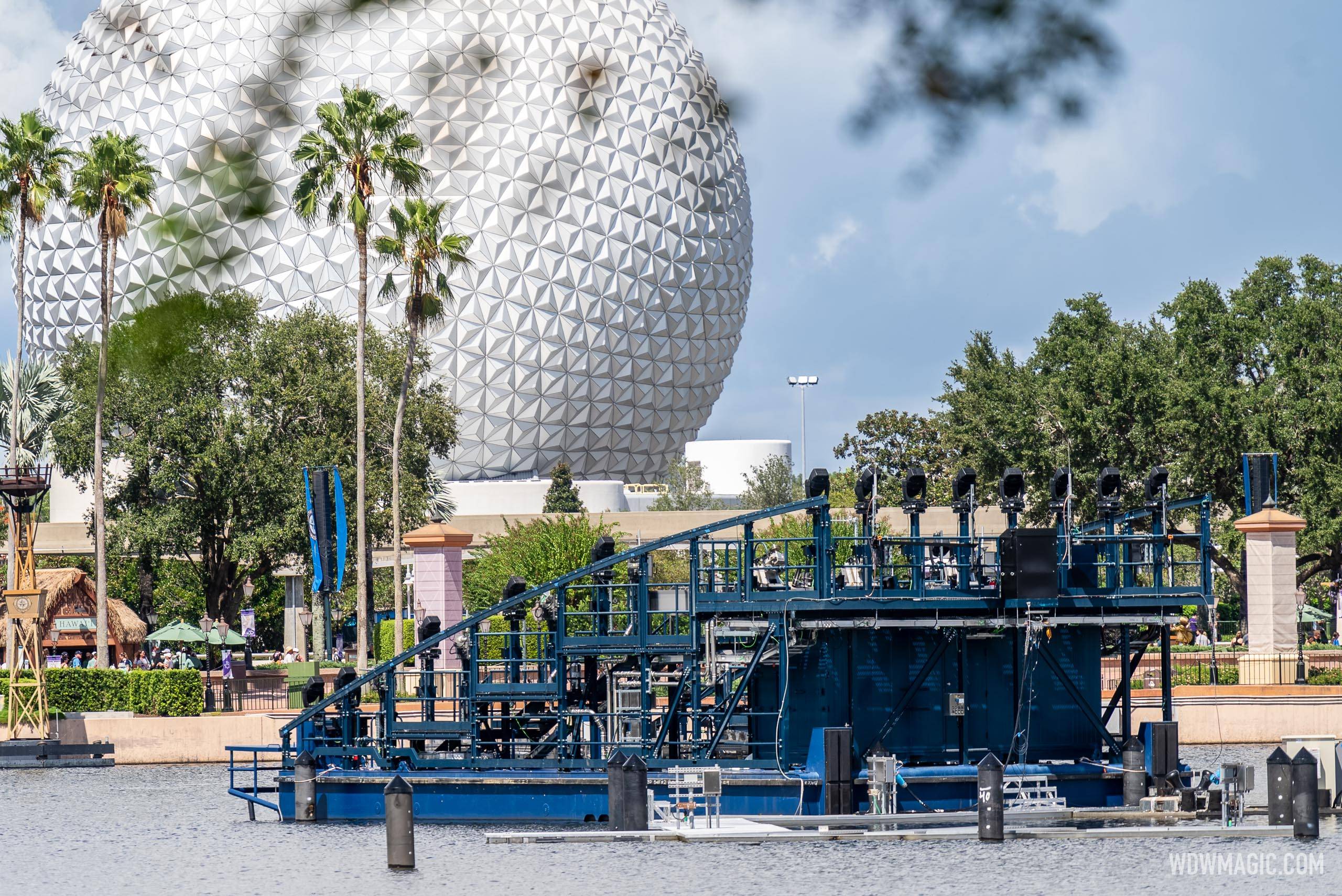 First major piece of Luminous hardware arrives in World Showcase lagoon at EPCOT