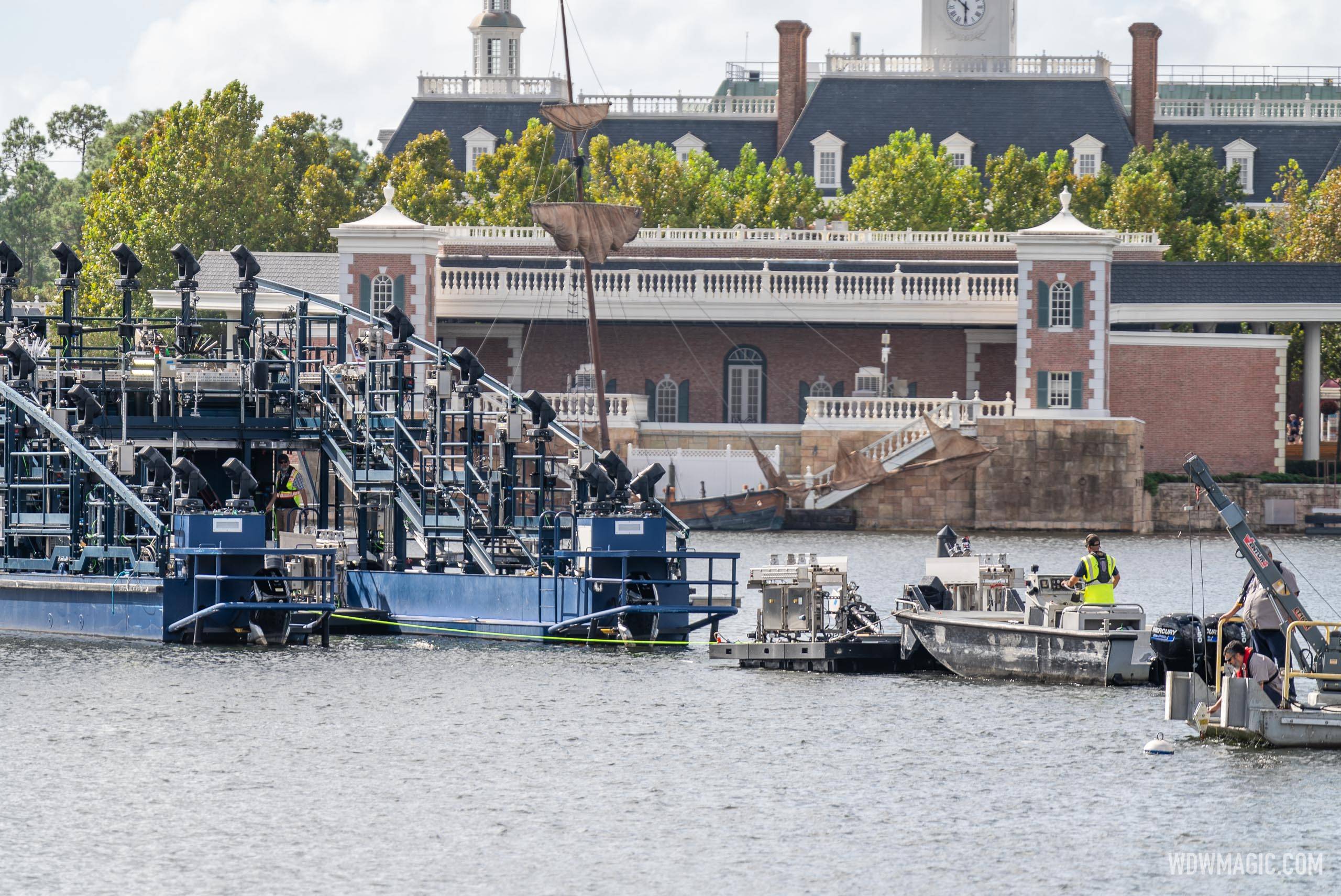 First look at the new Luminous mini-barges deployed in World Showcase lagoon