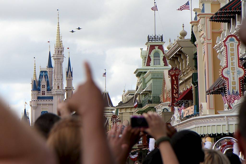 PHOTOS - F18 jets fly over the Magic Kingdom during 'Extreme Makeover - Home Edition' taping