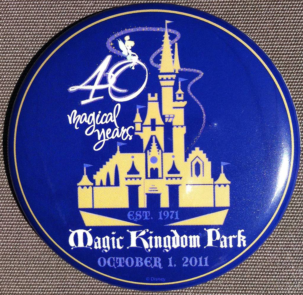 40th buttons handed out to guests at the turnstiles