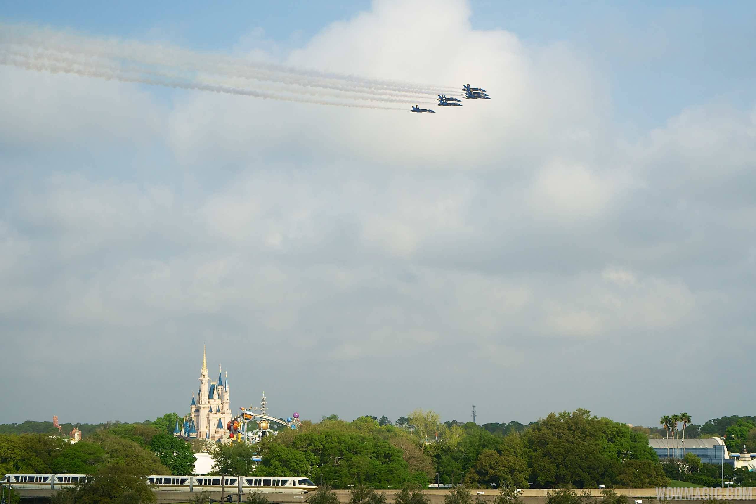 PHOTOS - U.S. Navy Blue Angels fly over the Magic Kingdom