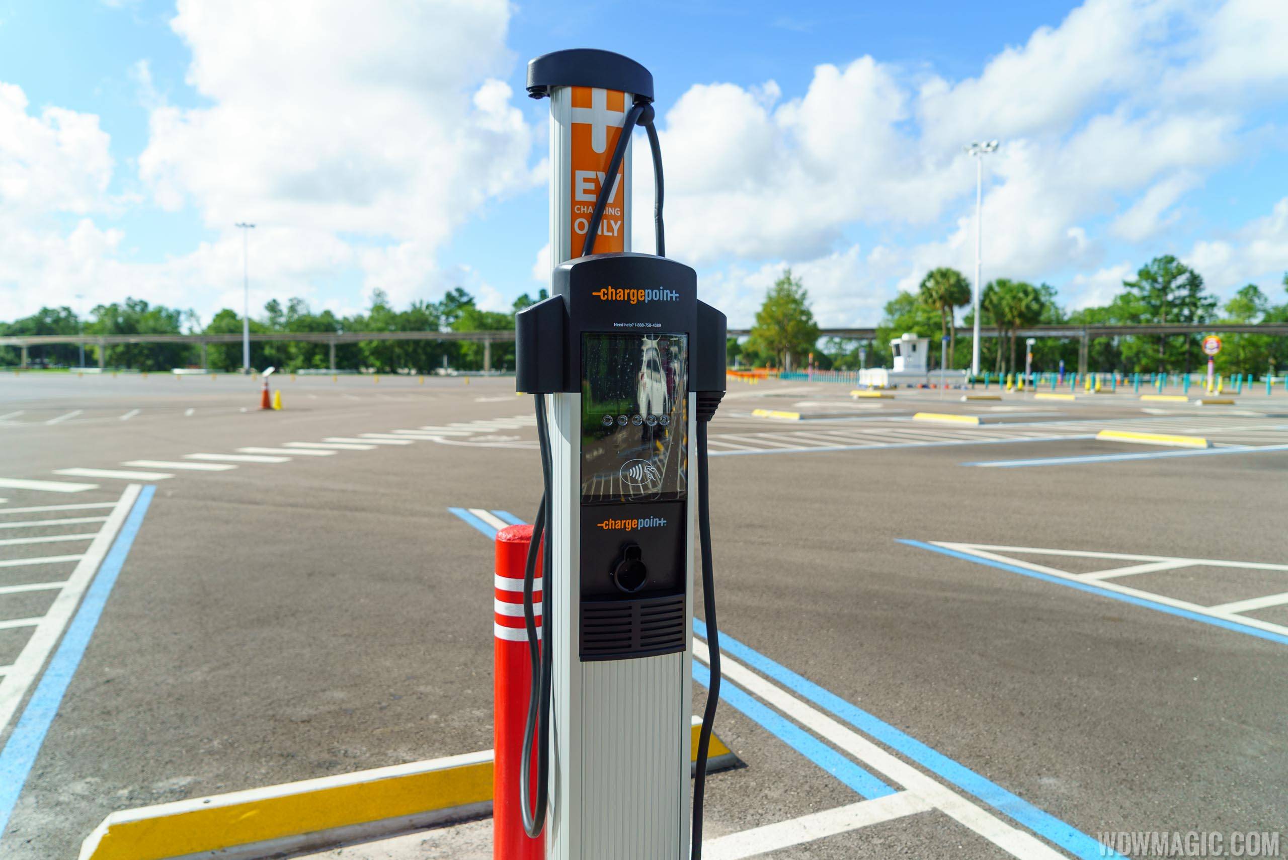 PHOTOS - Electric vehicle charging stations coming to the Magic Kingdom TTC parking lot