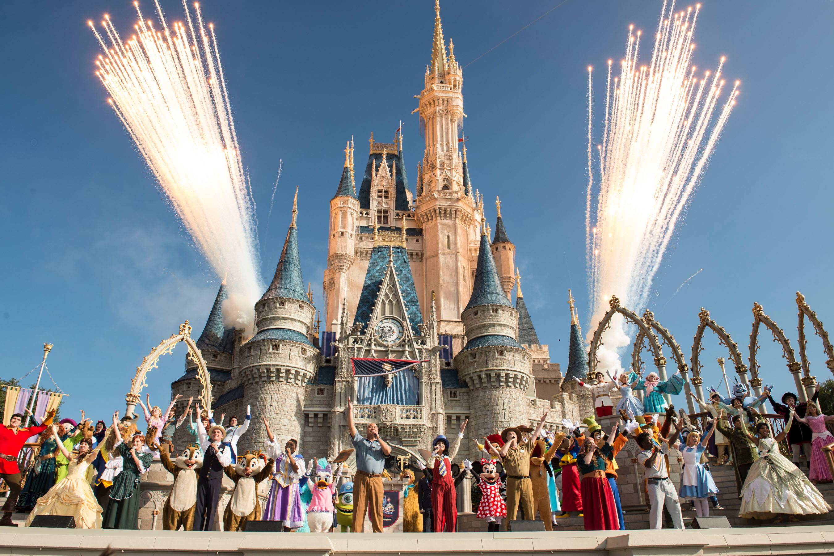 Walt Disney World 45th celebration at Cinderella Castle