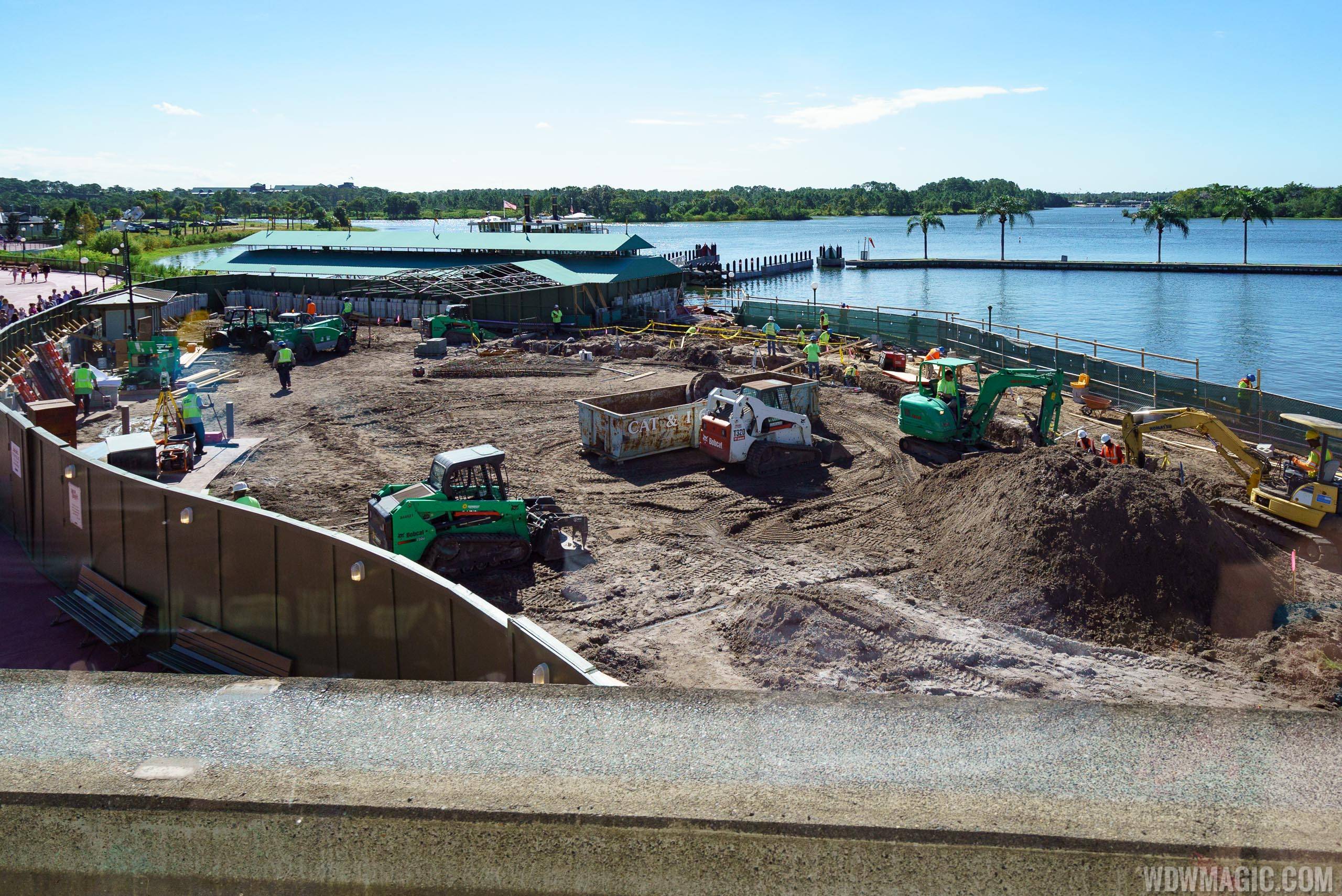 Magic Kingdom Ferry dock area construction