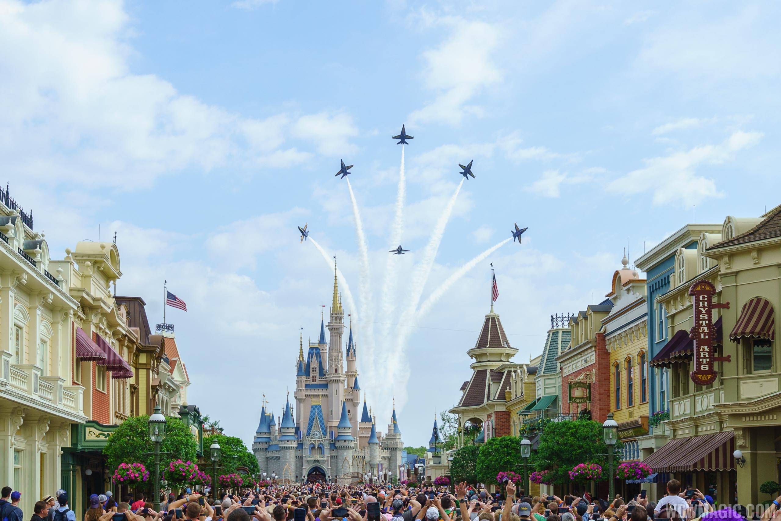 PHOTOS - U.S. Navy Blue Angels fly over the Magic Kingdom