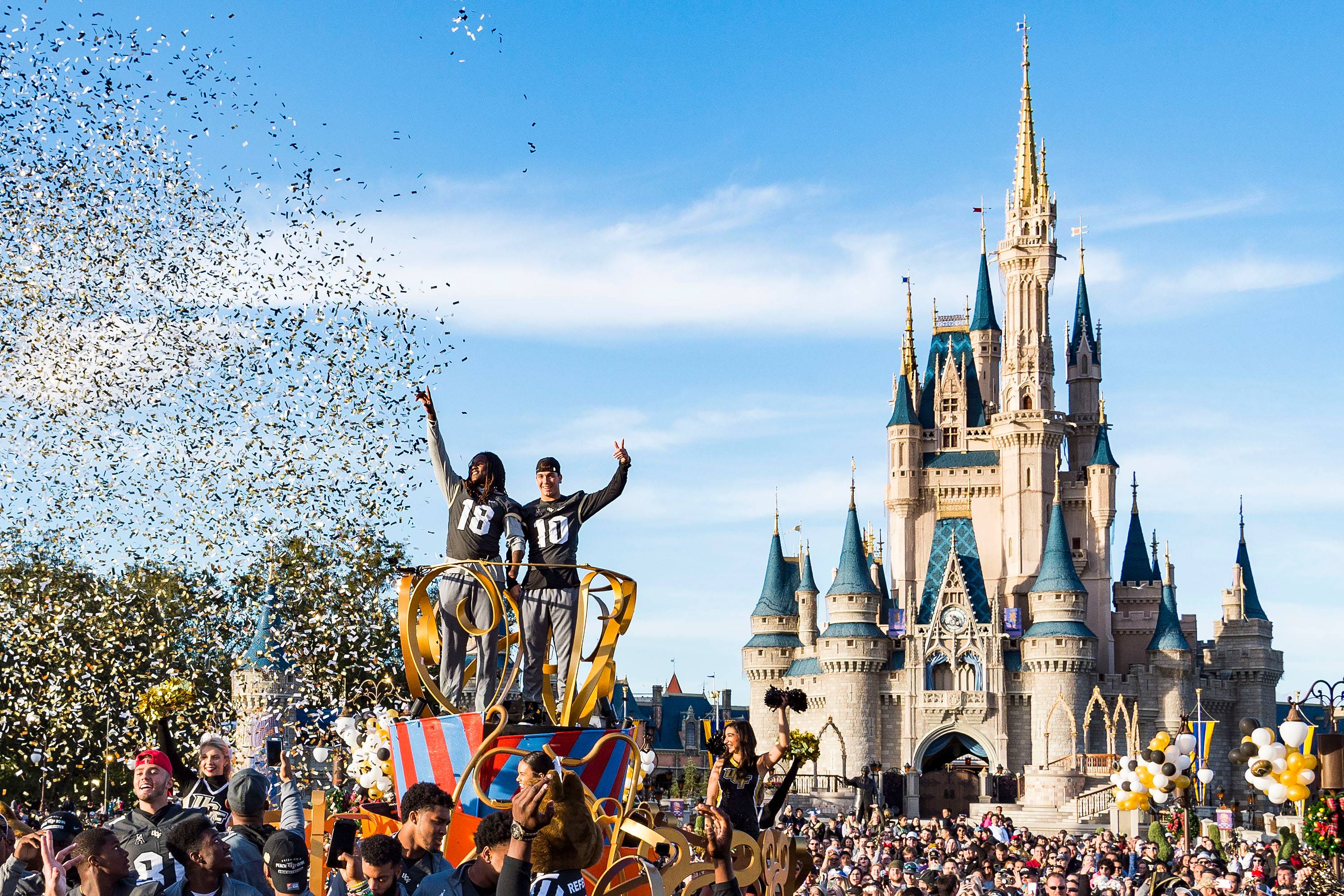 UCF Knights Football Team Celebrated in Parade at Walt Disney World Resort