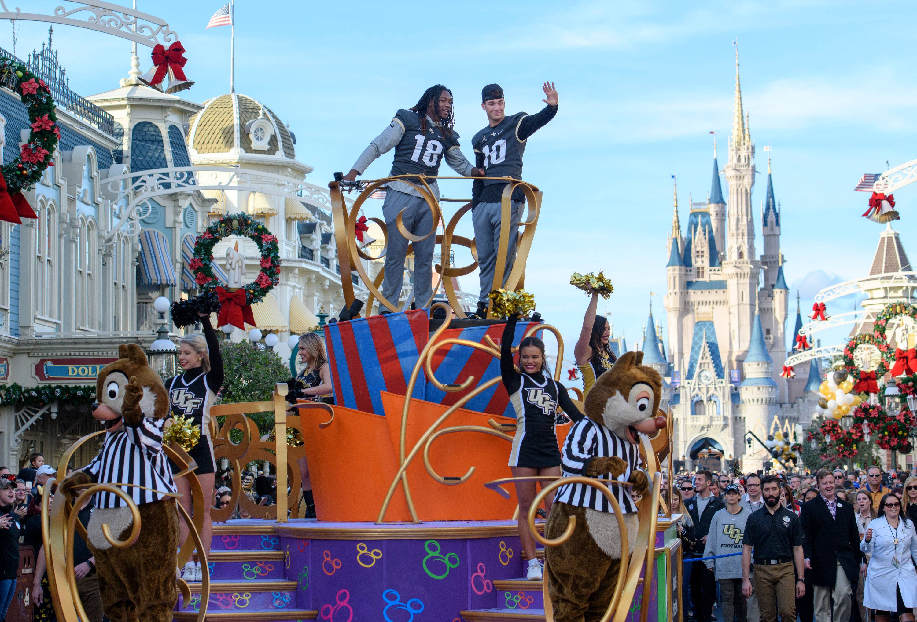 UCF Knights Football Team Celebrated in Parade at Walt Disney World Resort