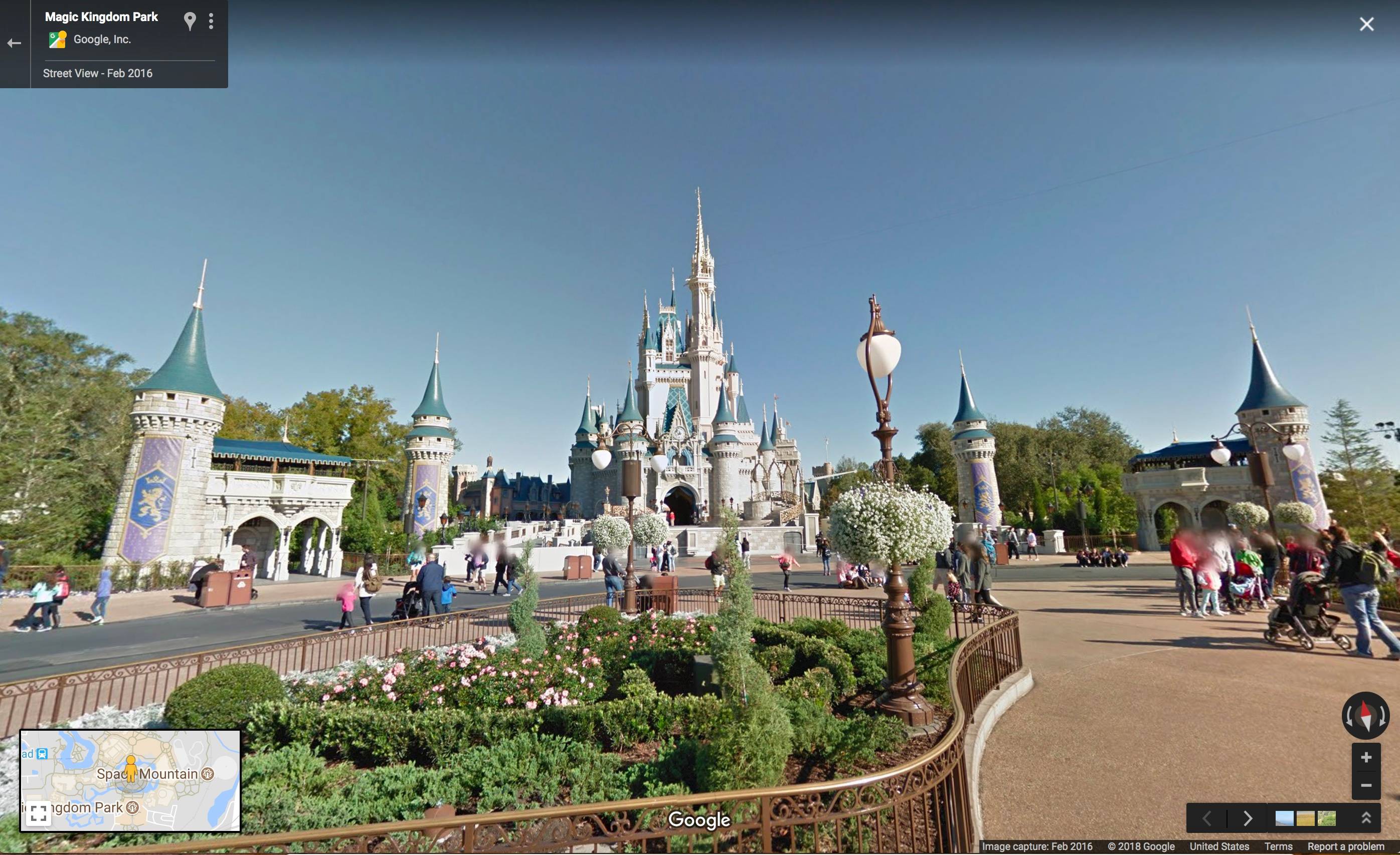 Google Maps Street View of Magic Kingdom