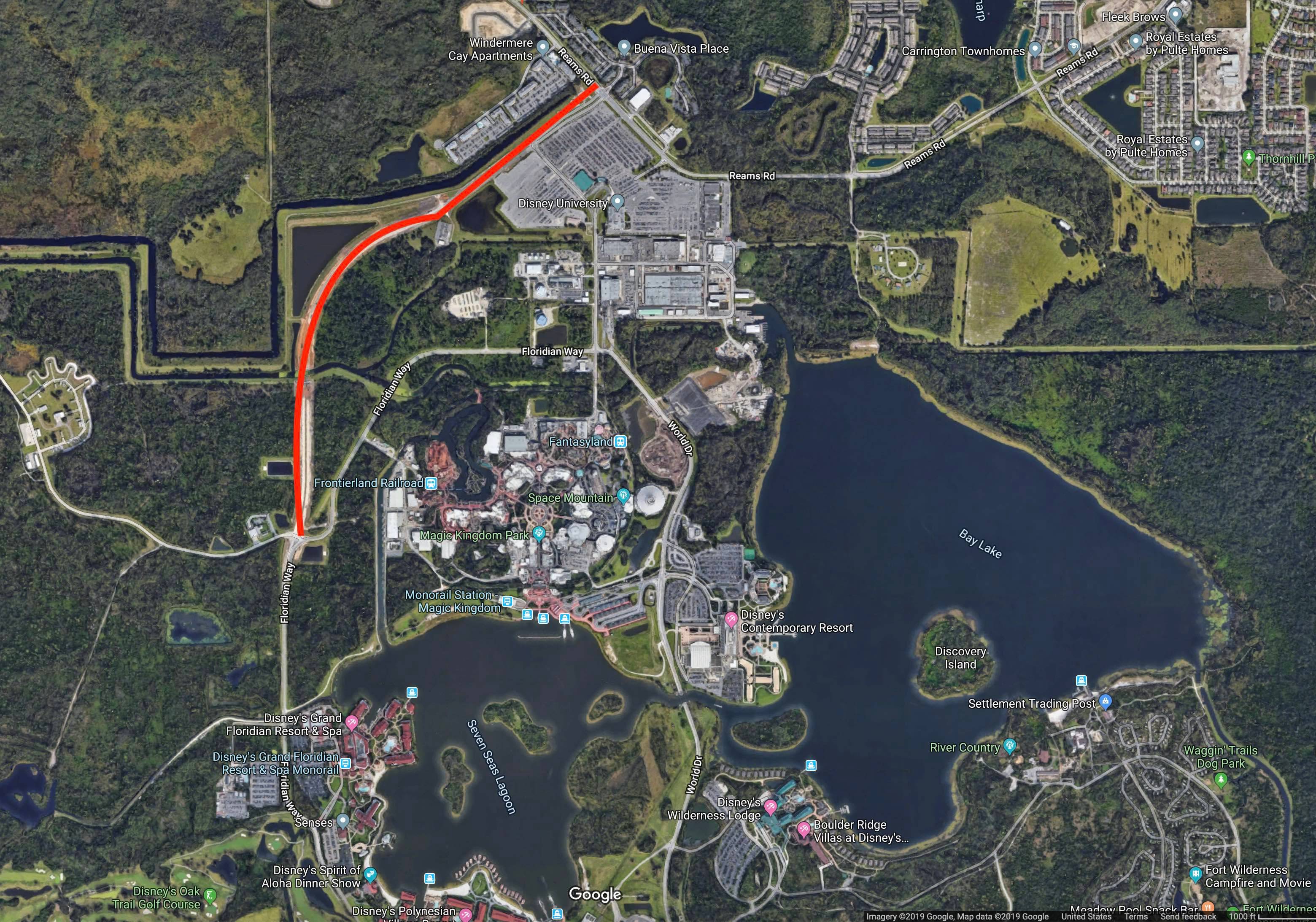 New Floridian Place northern roadway to open next week behind the Magic Kingdom
