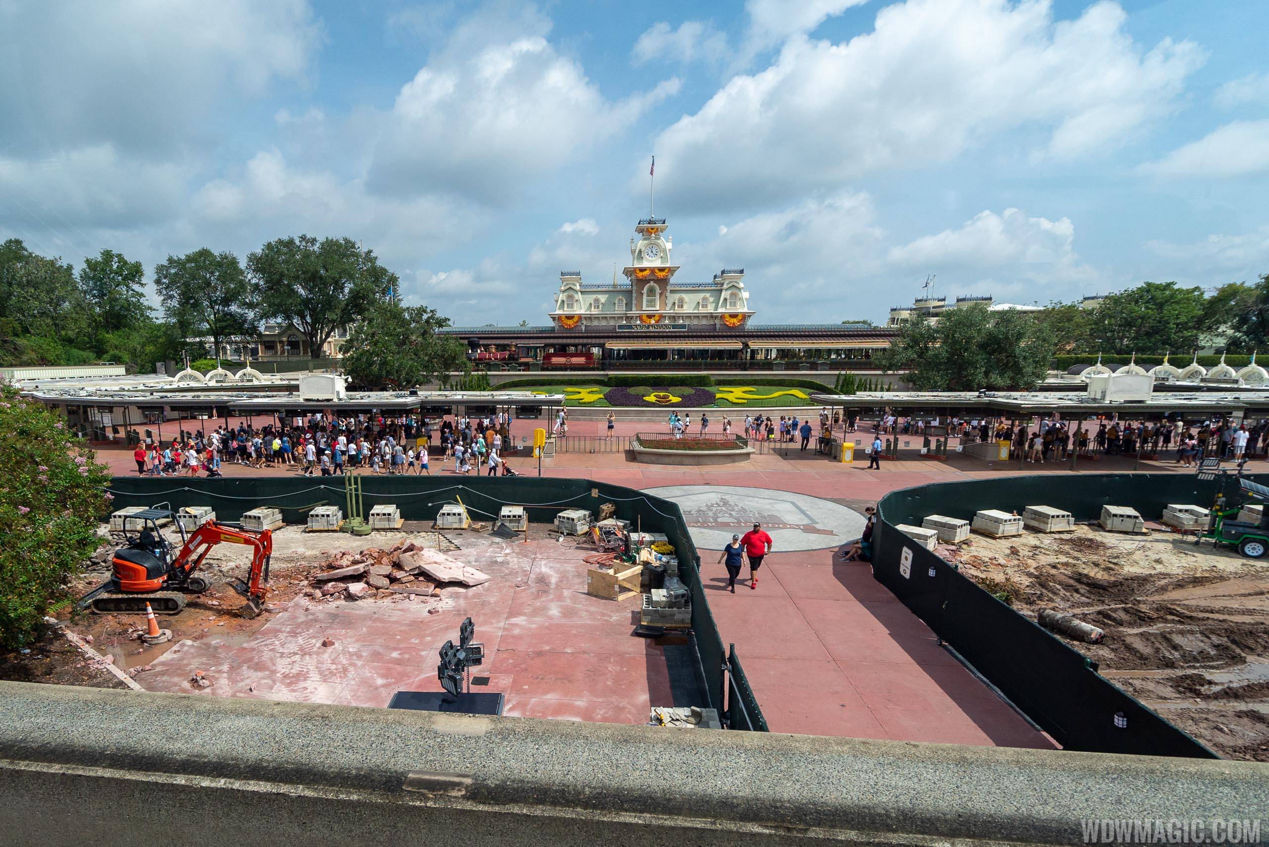 PHOTOS - Construction update from the main entrance of the Magic Kingdom