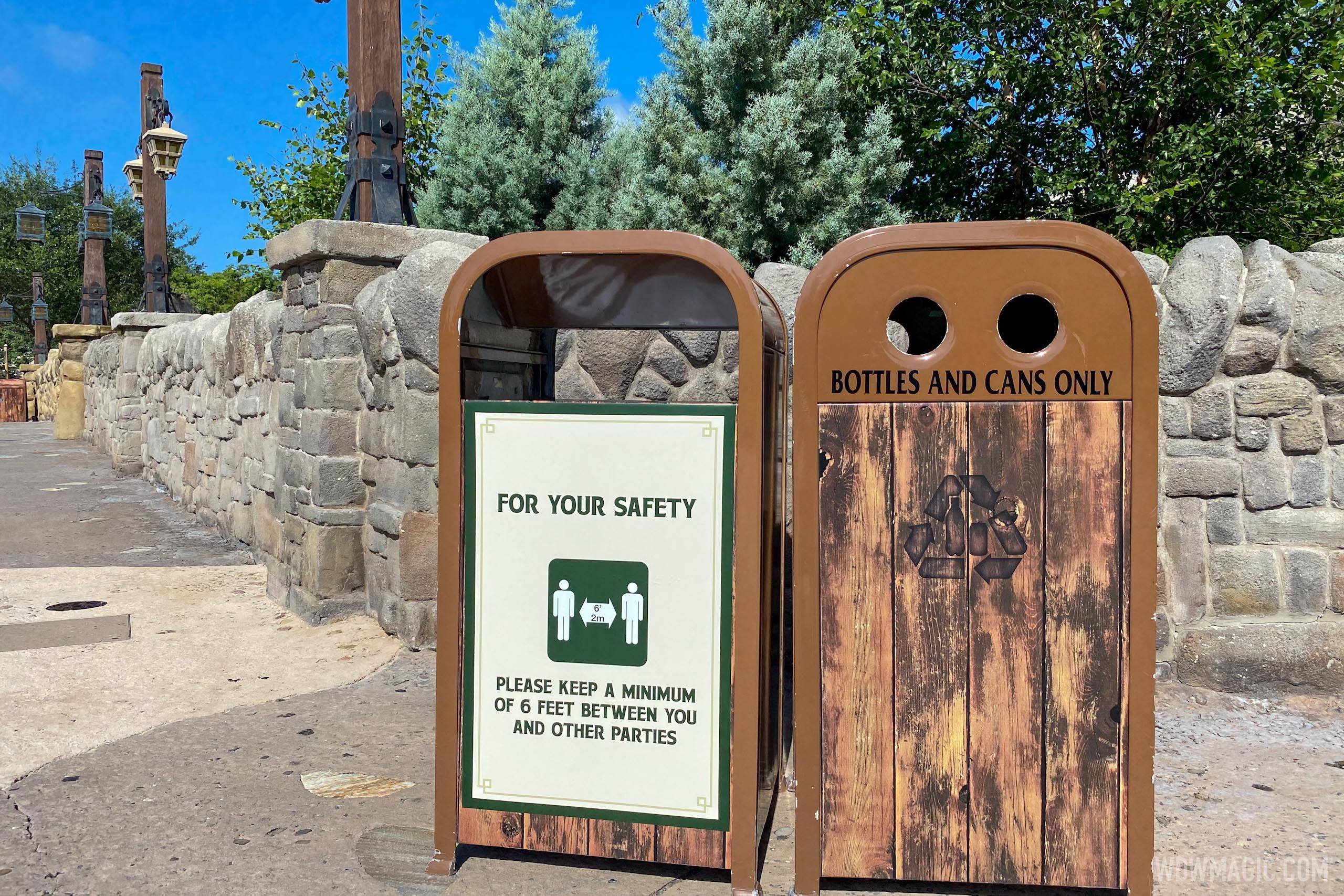 Signs throughout the park enforcing social distancing