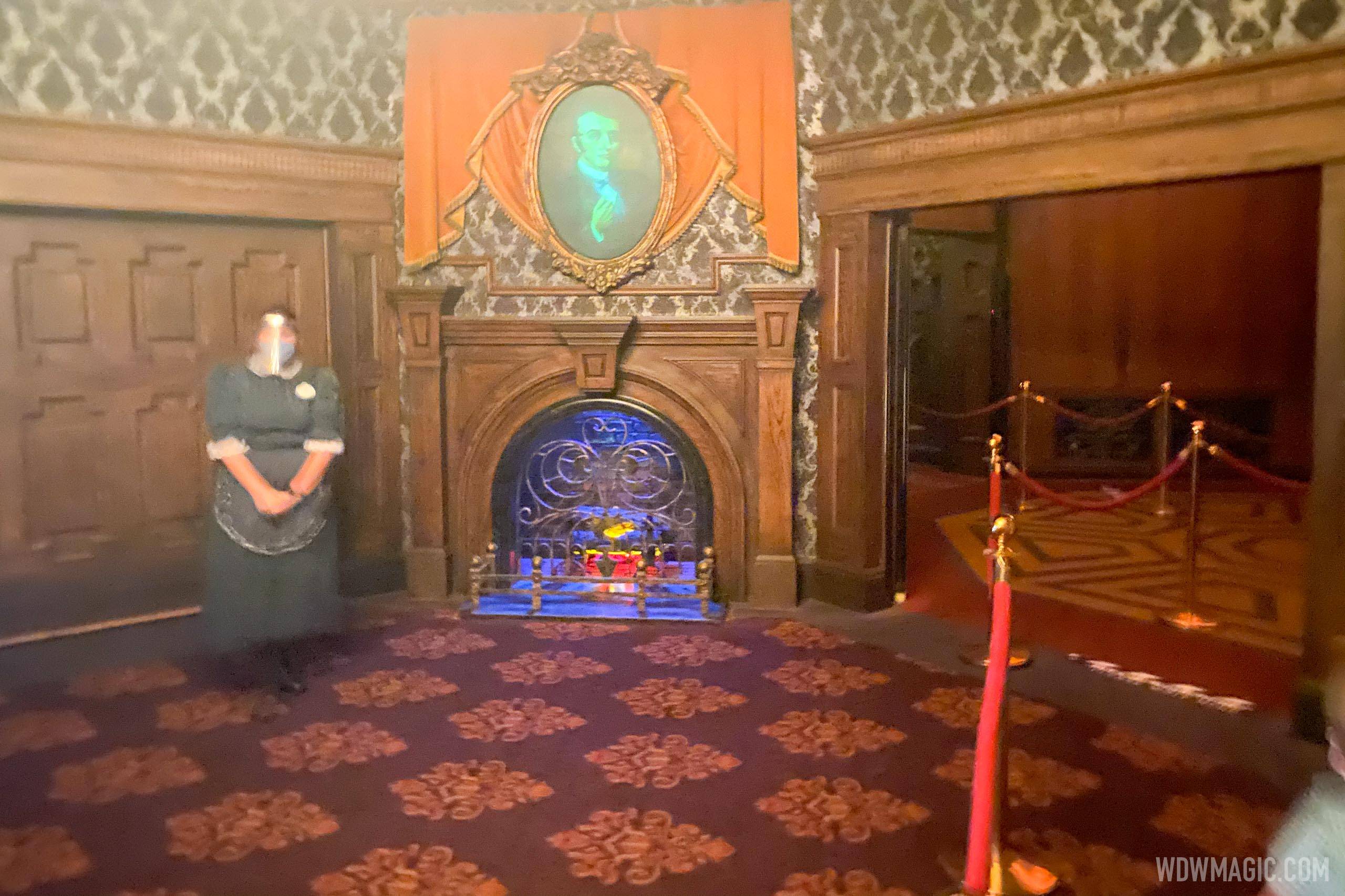 Haunted Mansion stretch room is a walk through only