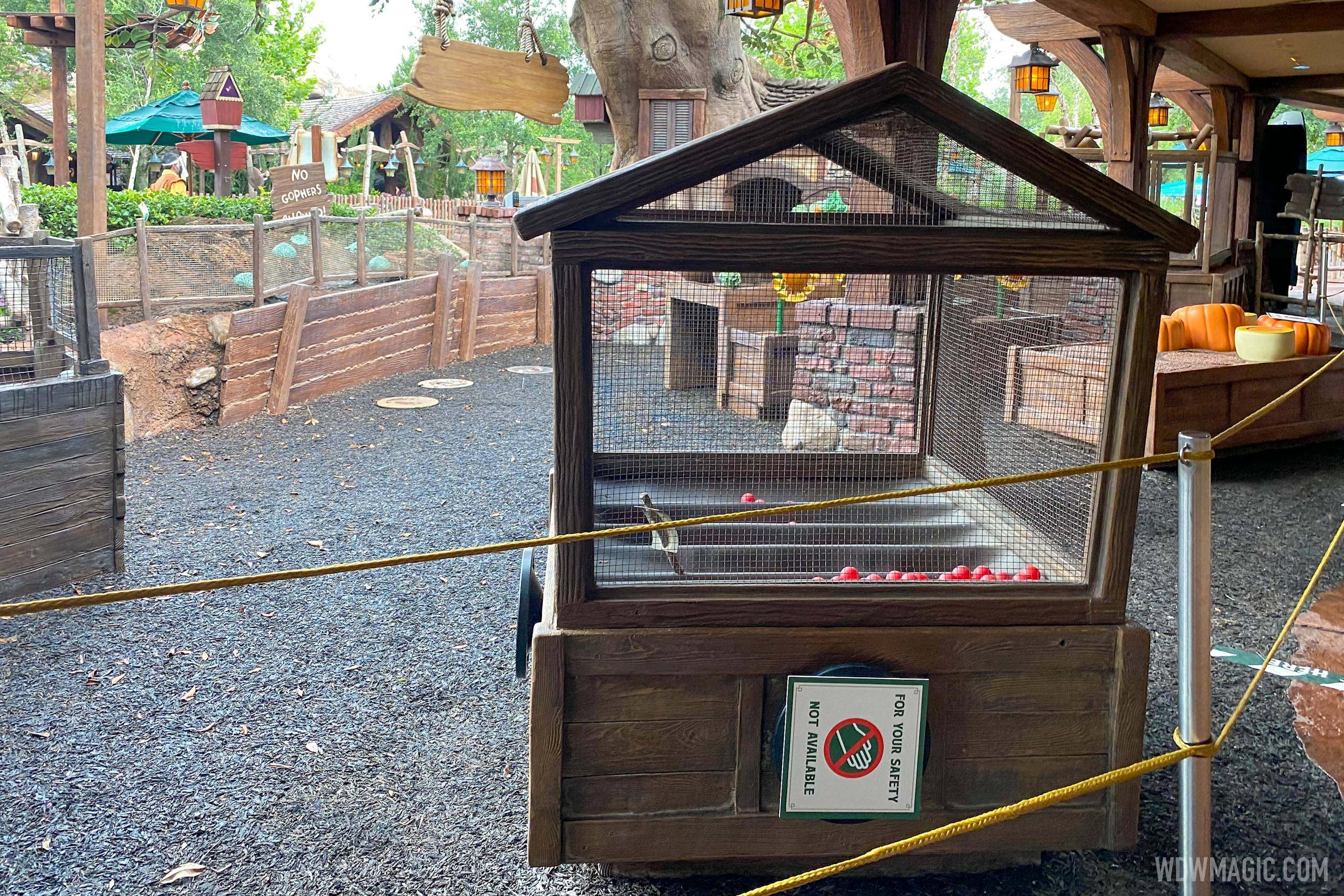 Interactive areas roped off in Pooh queue 