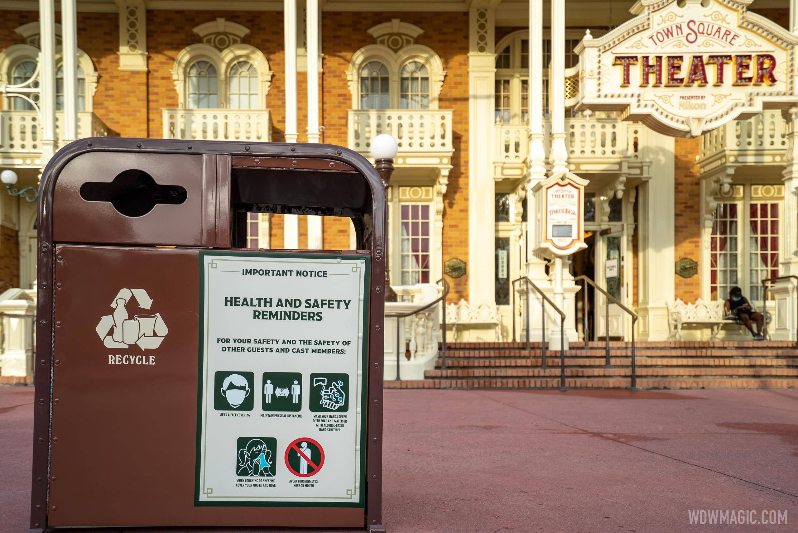 Trash can at the Magic Kingdom with the lid removed
