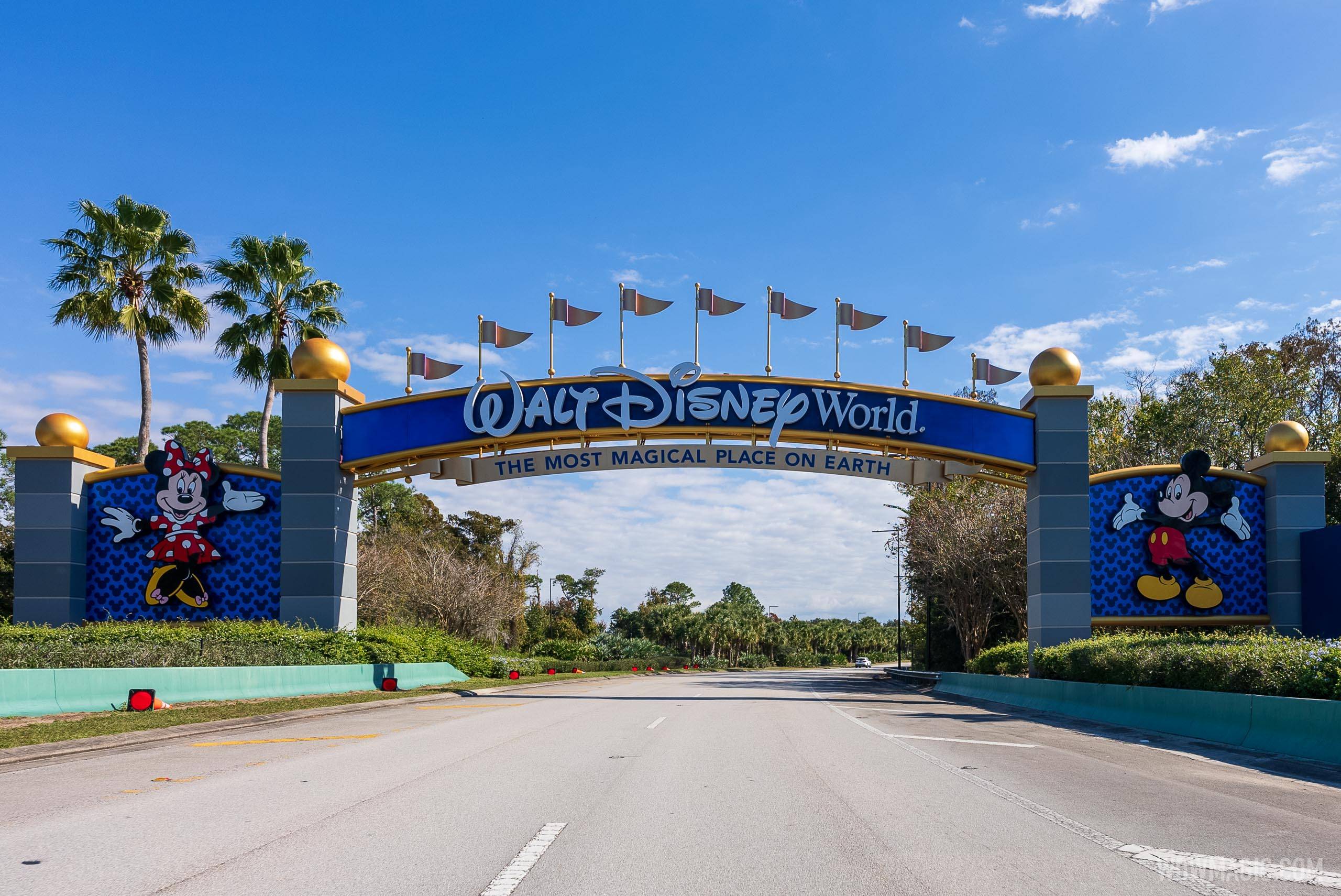 PHOTOS - 'The Most Magical Place on Earth' tagline installed on the Western Way gateway entrance