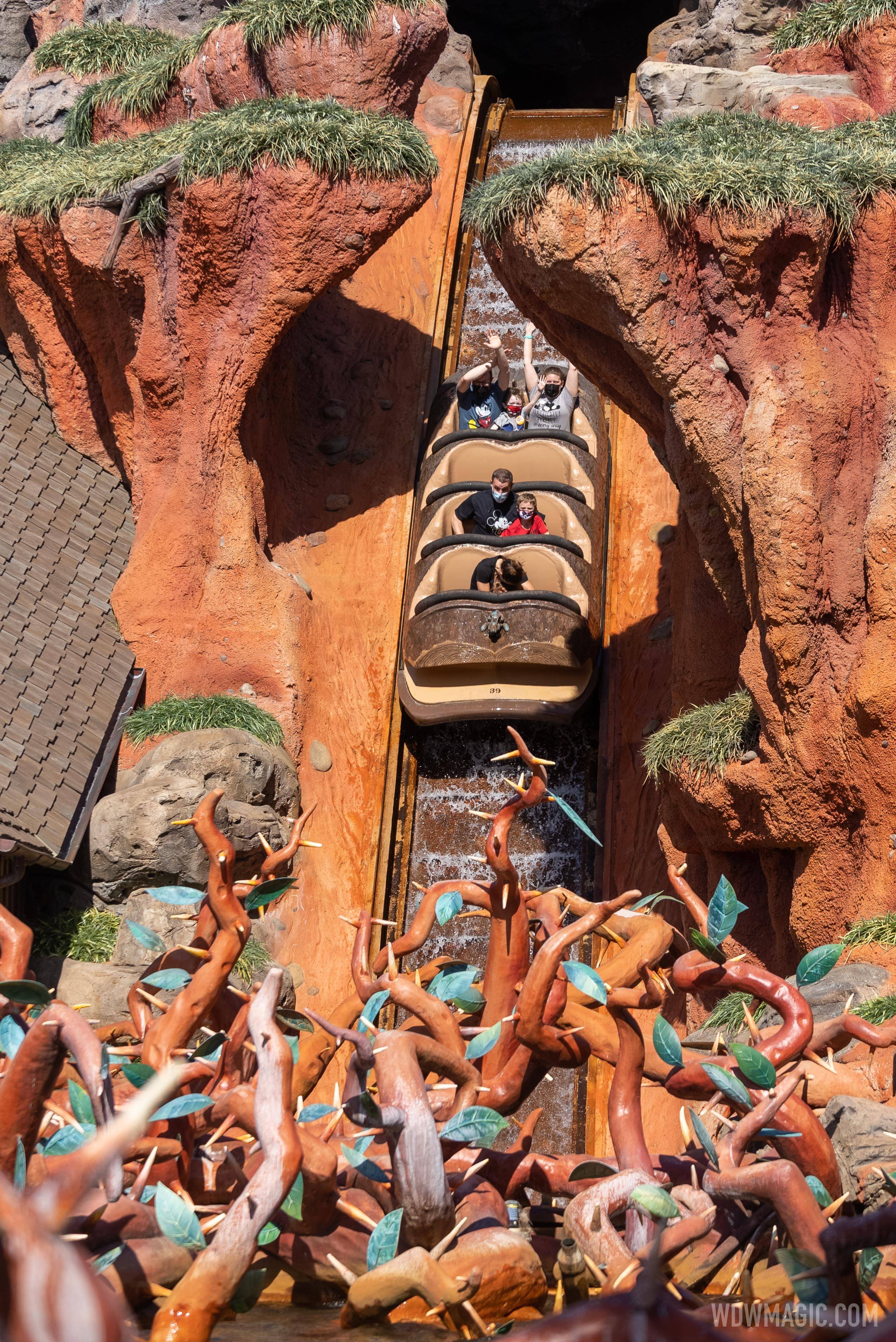 Splash Mountain is now loading multiple parties per log with a row in between