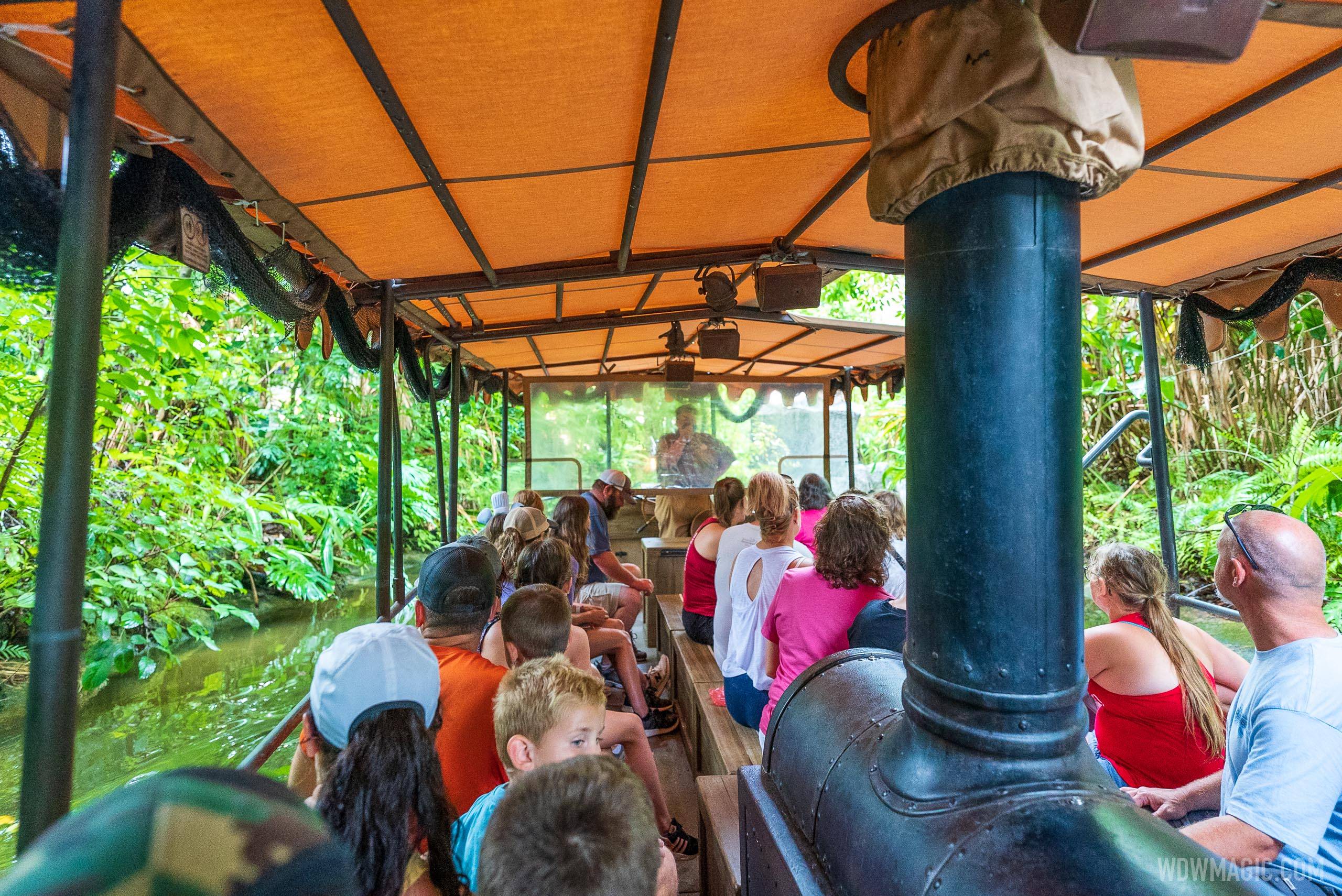 Even the middle bench is now in use at Jungle Cruise