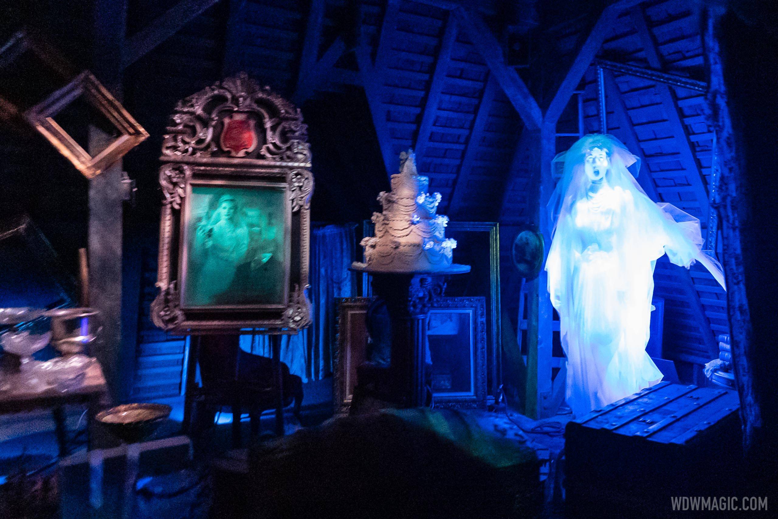 At the Haunted Mansion, the pre-show is still not available and is a walk-through