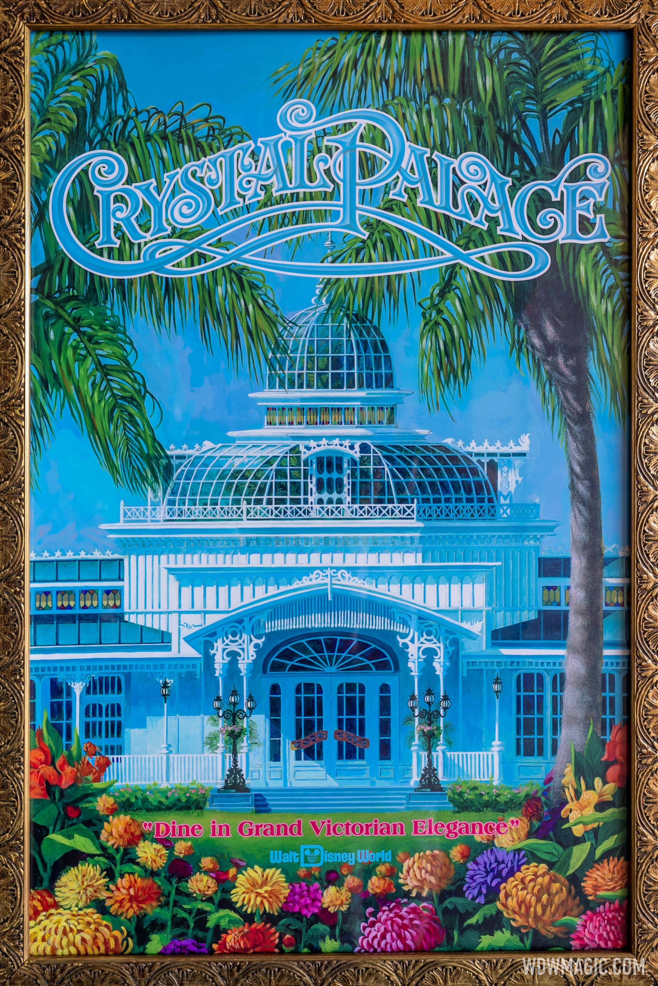 Magic Kingdom vintage attraction poster - Crystal Palace