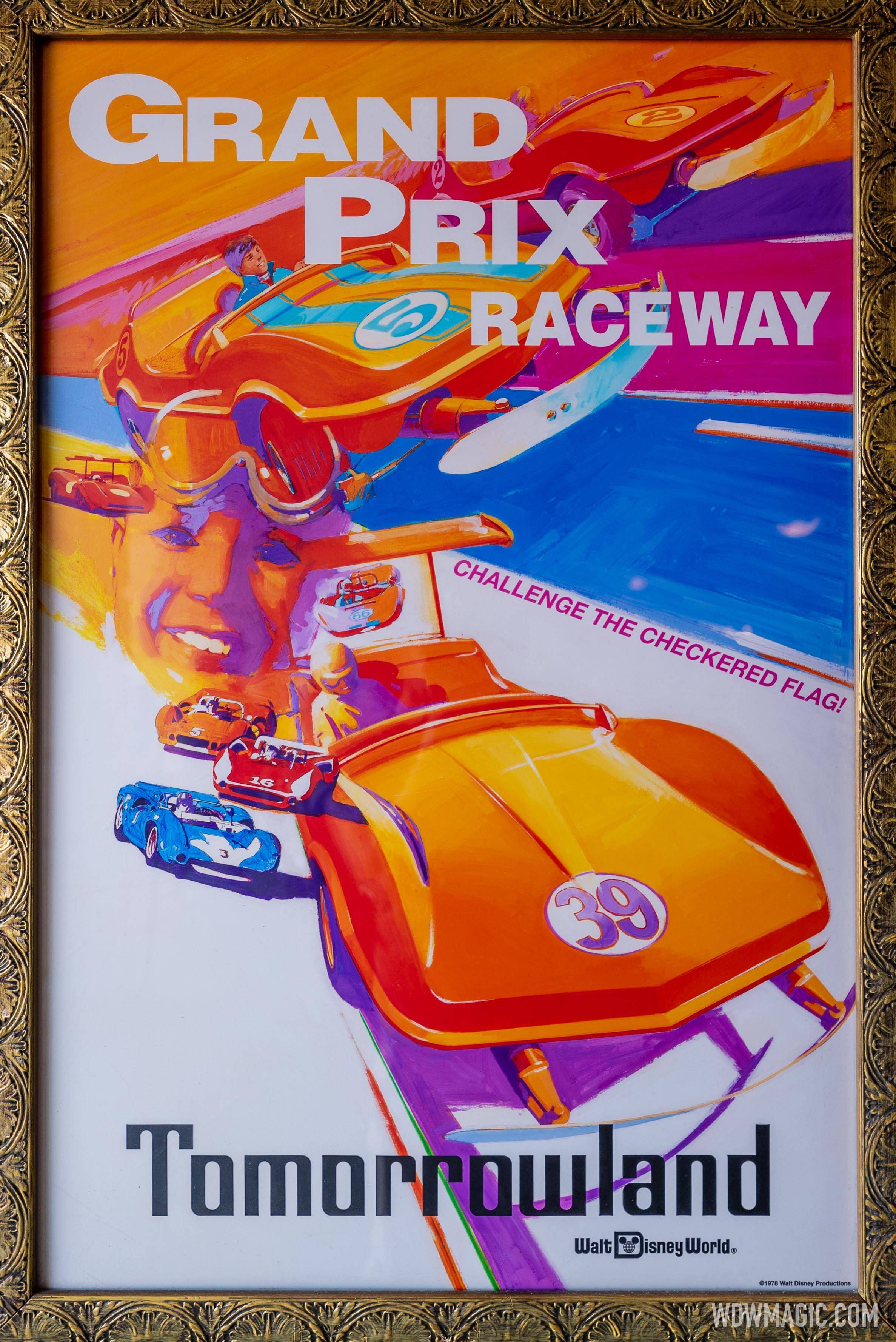 Magic Kingdom vintage attraction poster - Grand Prix Raceway