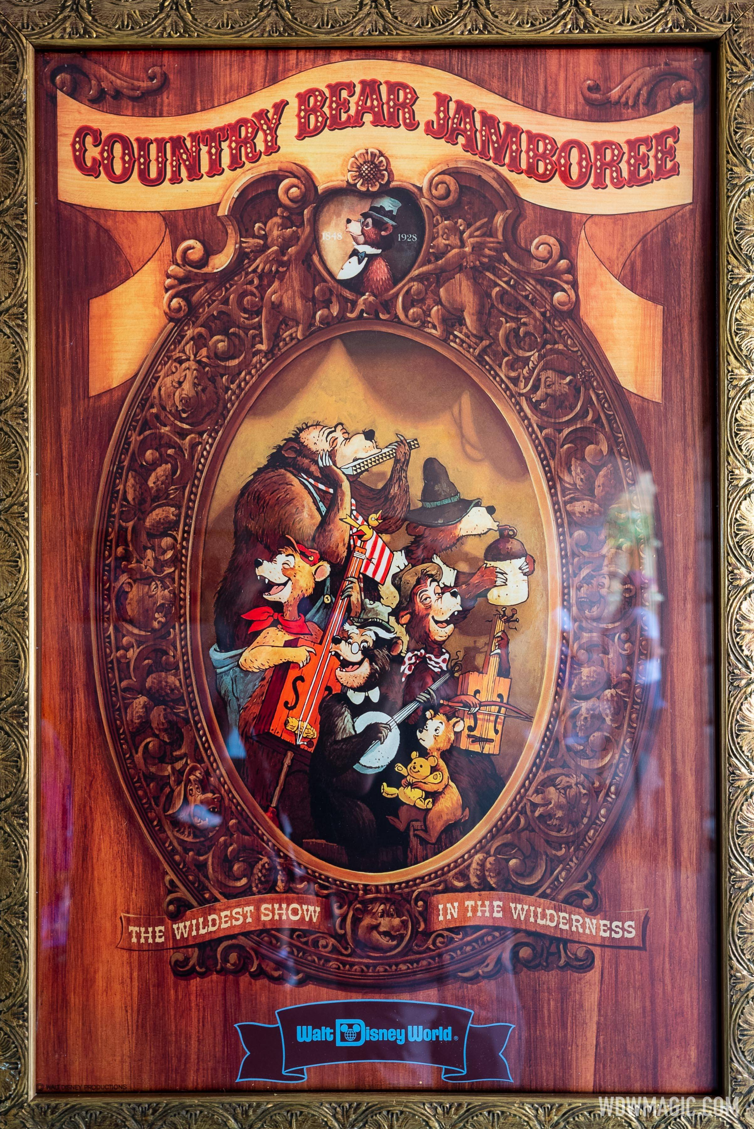 Magic Kingdom vintage attraction poster - Country Bear Jamboree