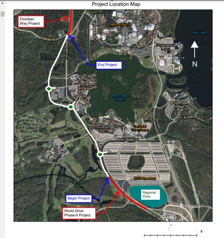 World Drive Phase III plans including Floridian Way re-routing