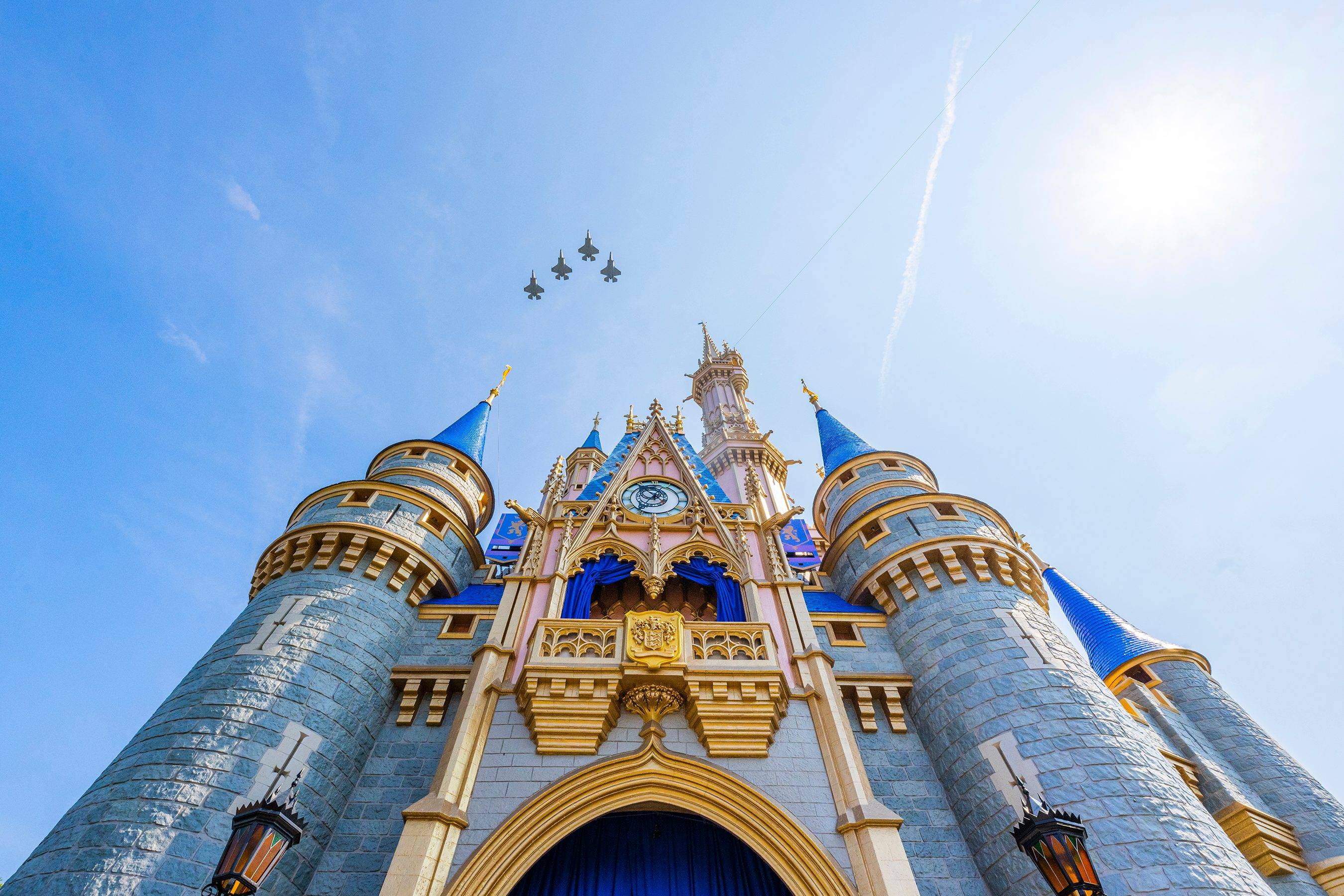 Walt Disney World kicks-off July 4 celebrations with a spectacular Air Force flyover of Magic Kingdom