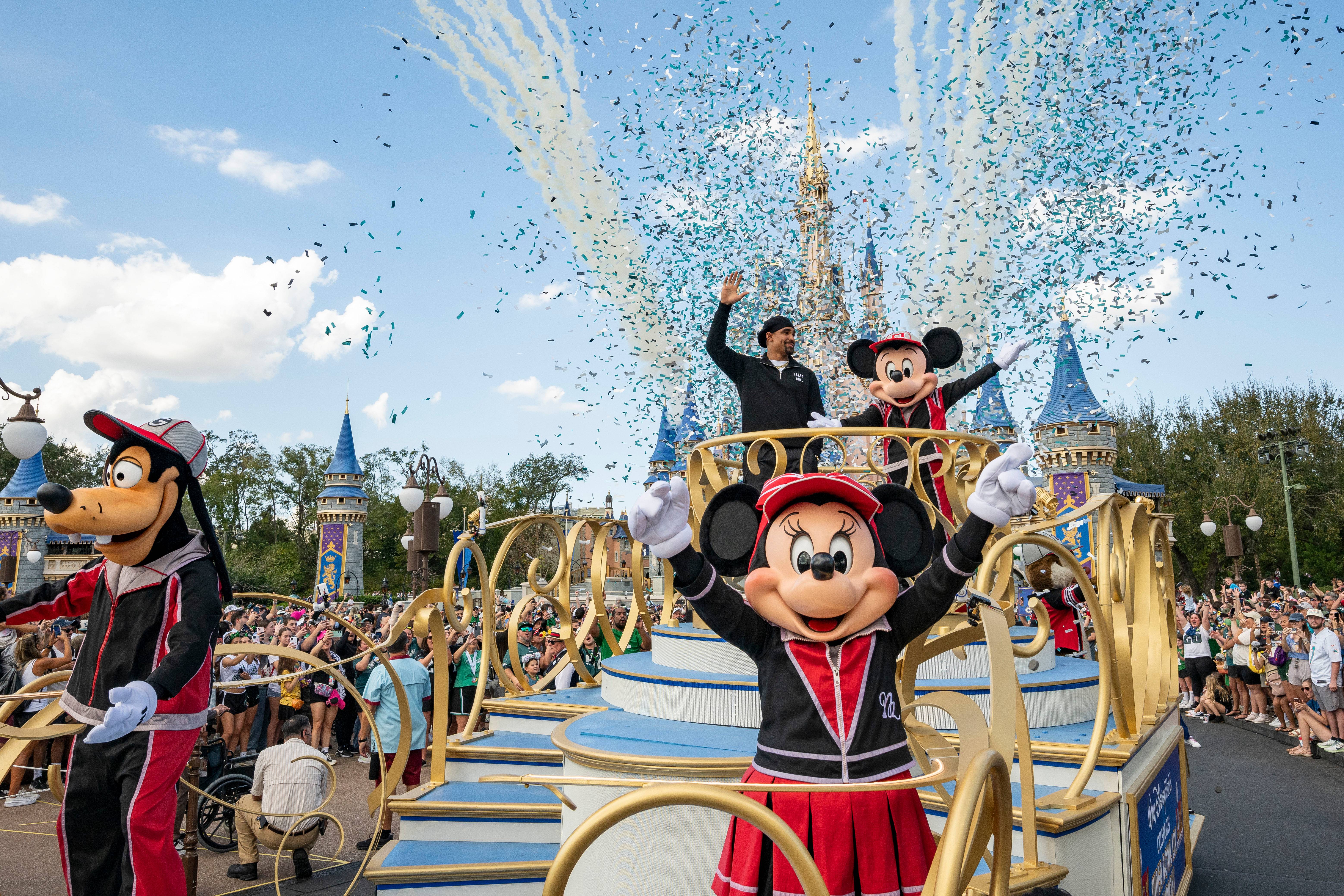 Jalen Hurts Celebrates Super Bowl Victory at Walt Disney World