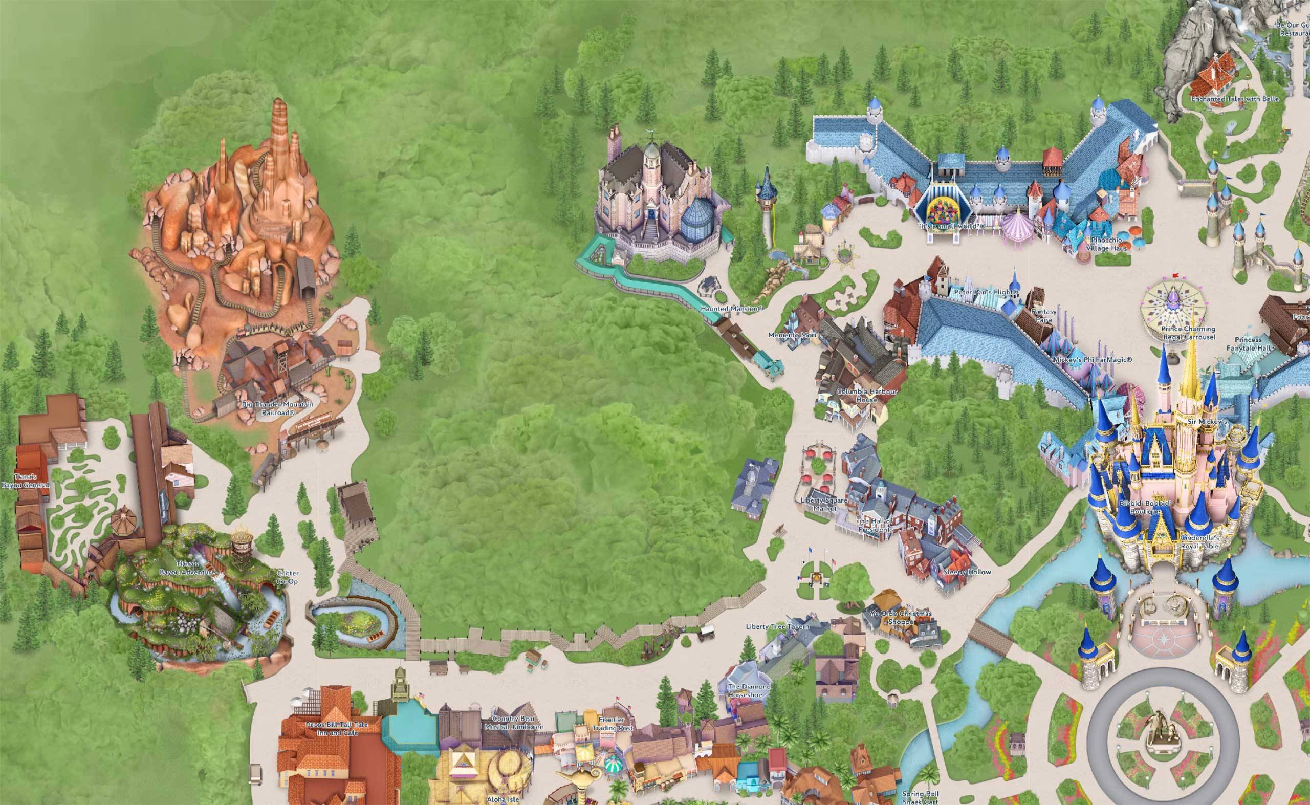 Magic Kingdom Digital Map Updated After Closure of Tom Sawyer Island and Riverboat