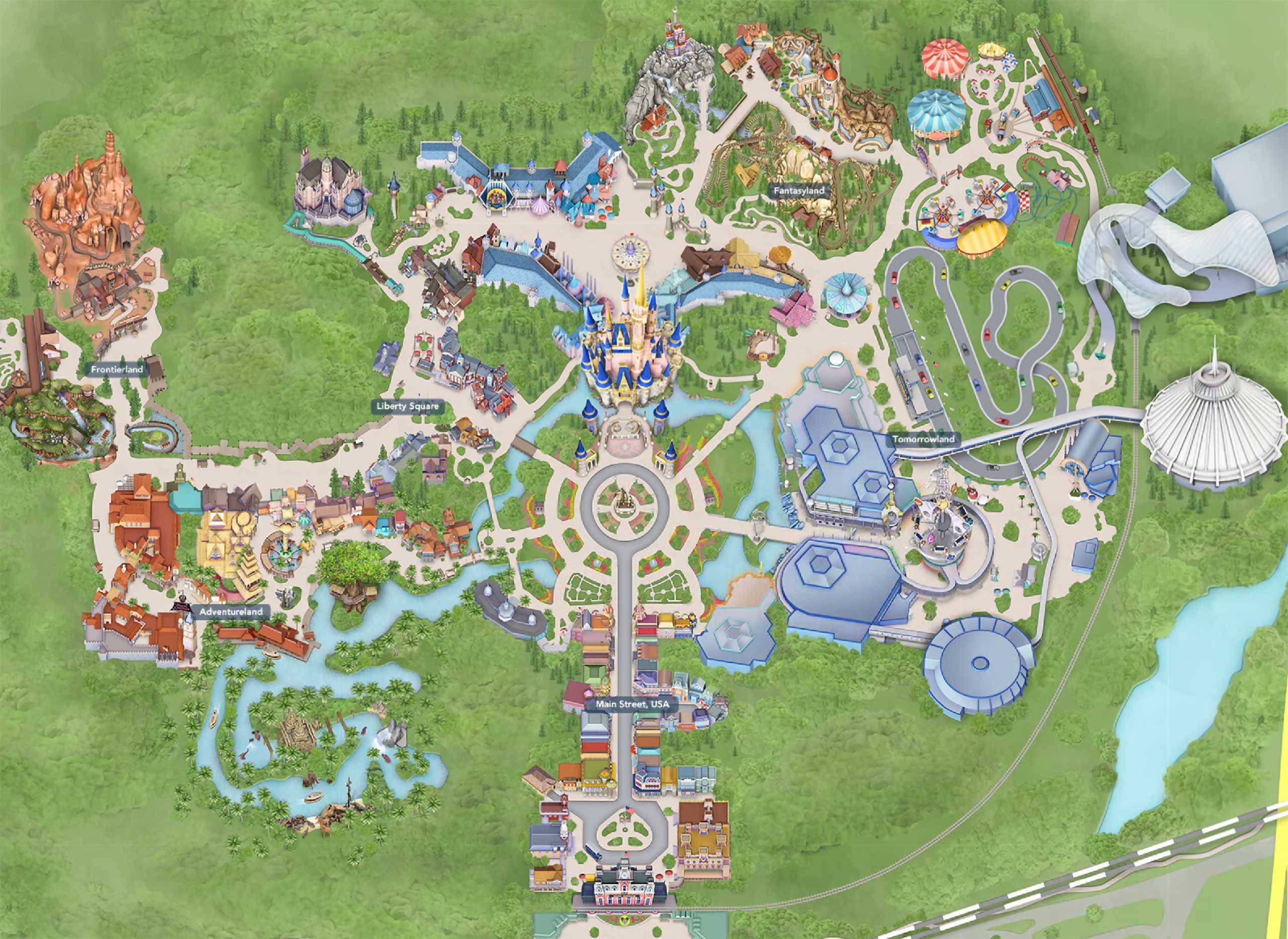 Magic Kingdom Map Update: Tom Sawyer Island Erased, Riverboat Gone, and Modified Railroad Route