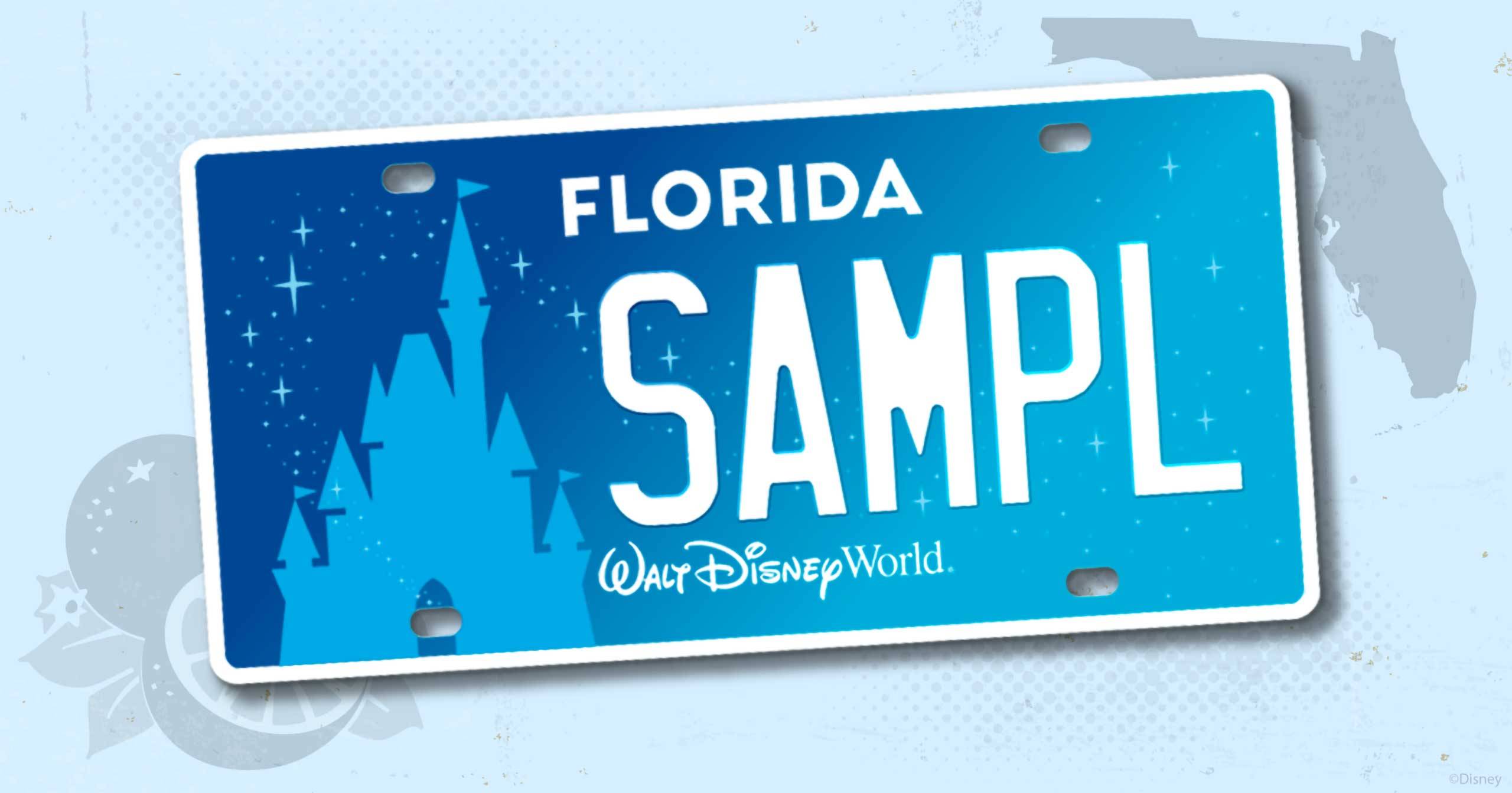 Disney's newly redesigned specialty Florida license plate