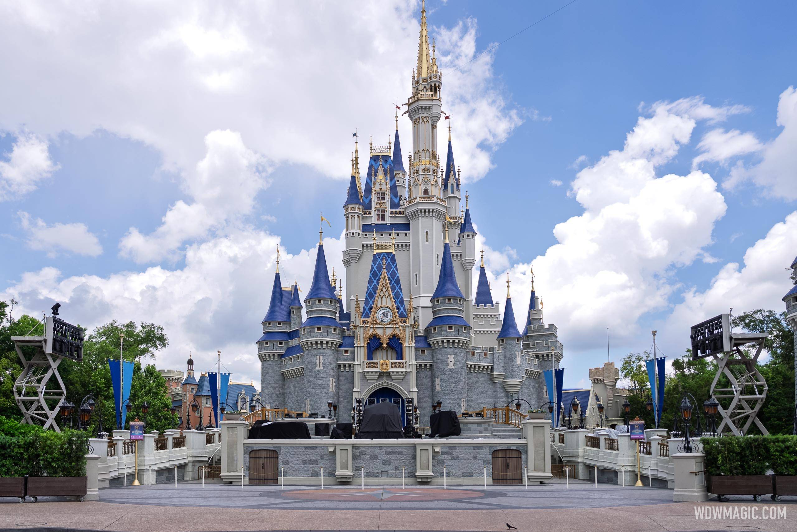 Cinderella Castle Stage Is Set for Dave Matthews Band Tonight at Magic Kingdom