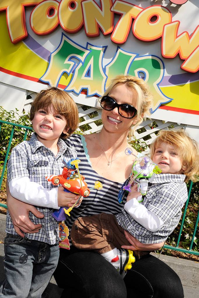 Britney Spears visits Magic Kingdom with sons Preston and Jayden