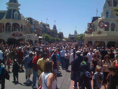 Photos from today's capacity crowds at the Magic Kingdom