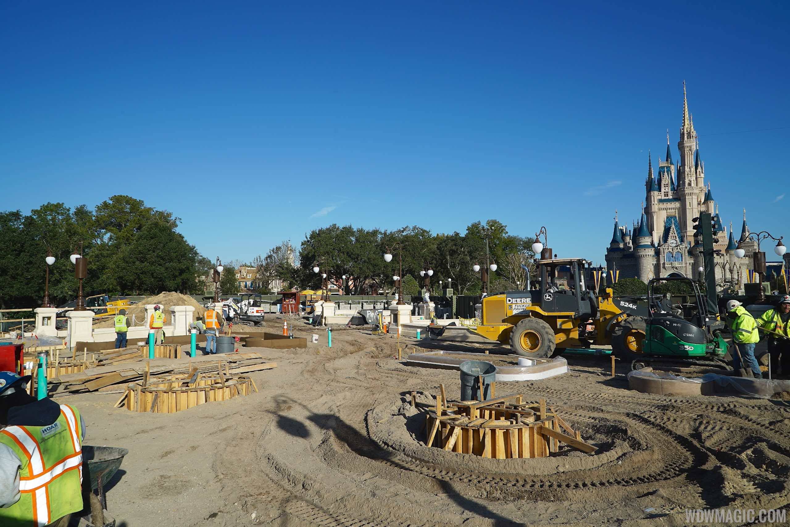 Magic Kingdom hub construction