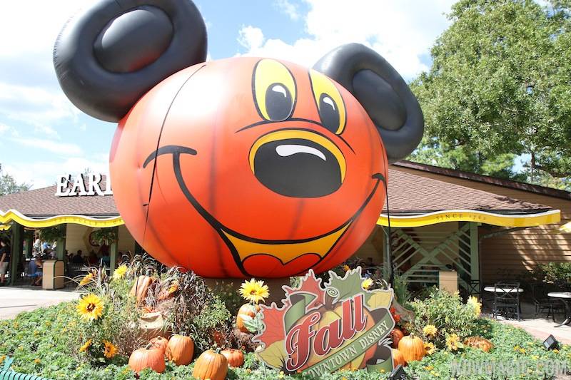 Downtown Disney Fall decor 2013 - Marketplace giant inflatable Mickey