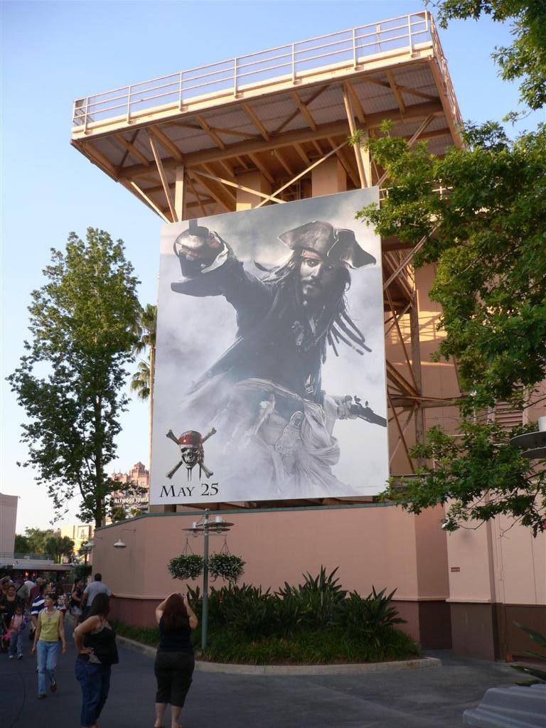 New Pirates of the Caribbean movie poster installed at the Studios